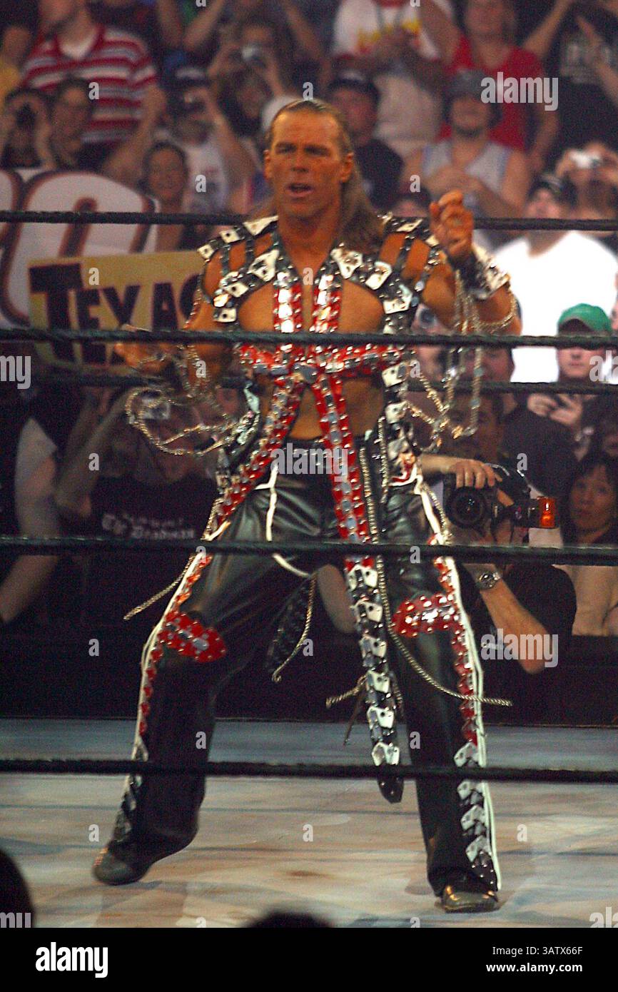 April 2005 – Los Angeles, KALIFORNIEN, USA – K42523MR.WRESTLEMANIA 21 IM STAPLES CENTER. LOS ANGELES, CA. 04.02.05. MILAN RYBA/2005.SHAWN MICHAELS. (Kreditbild: © Globe Photos/ZUMAPRESS.com) Stockfoto