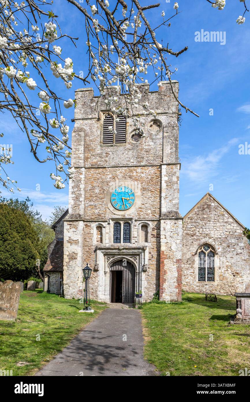 Die St. Peter & St Paul Parish Church stammt aus dem frühen 13. Jahrhundert und ist nach wie vor ein zentraler Punkt für Appledore. Stockfoto