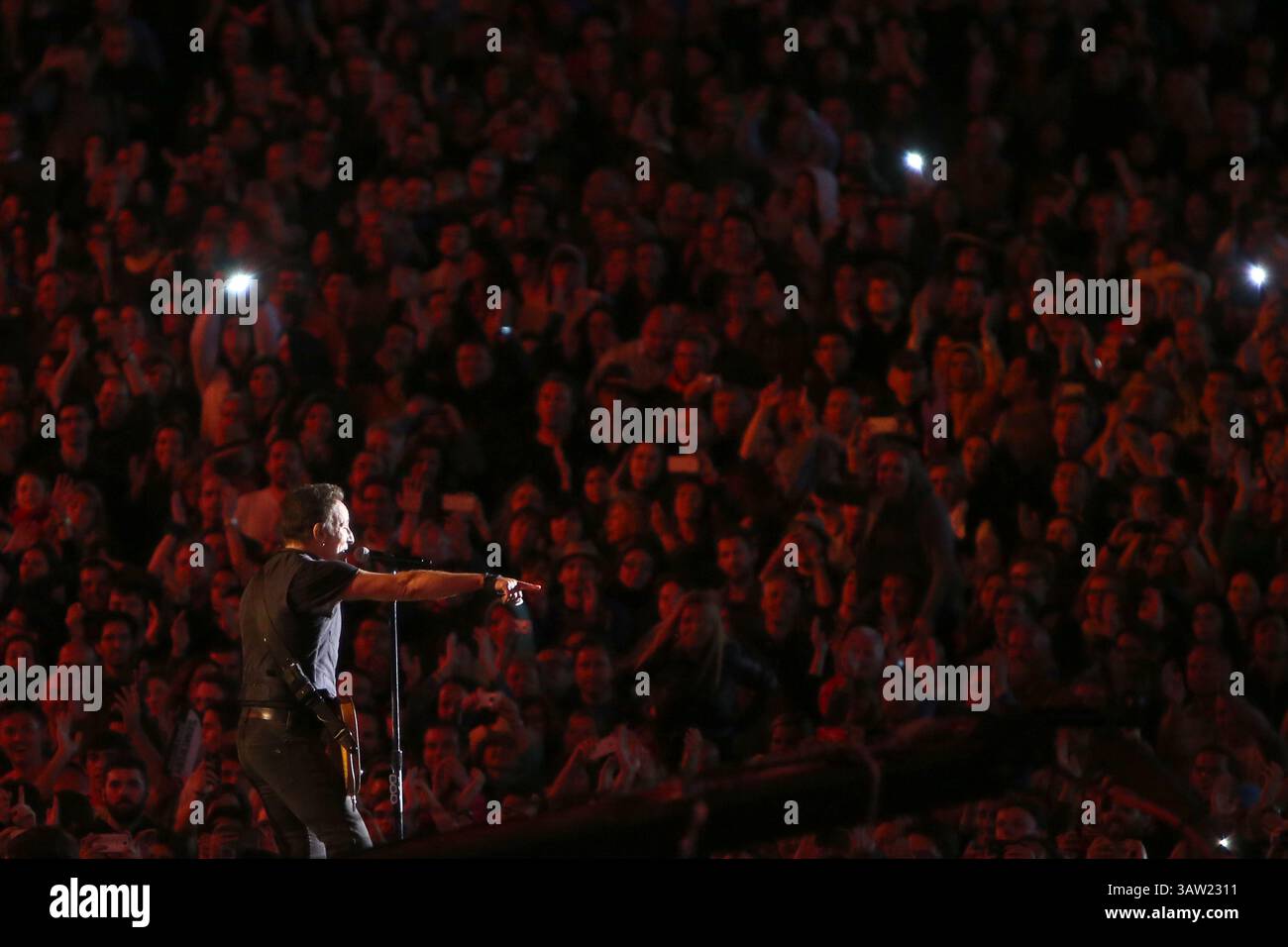 20. Mai 2016 – Estoril, Portugal – die Amerikaner Bruce Springsteen und die E Street Band treten am 19. Mai 2016 beim Rock in Rio Lisboa 2016 Musikfestival in Lissabon auf. Rock in Rio gilt als das größte Musikfestival der Welt und wird zum 11. Mal in Lissabon veranstaltet. Foto: Pedro Fiuza (Foto: © Pedro Fiuza Via ZUMA Wire) Stockfoto