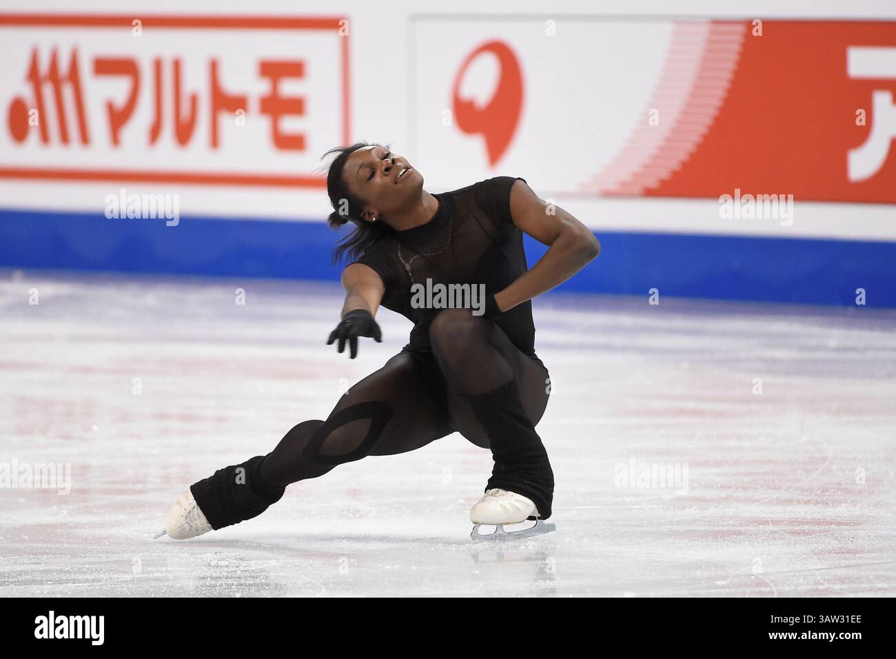 Dienstag, 29. März 2016: Mae Berenice Meite aus Frankreich läuft während eines Trainings bei der International Skating Union World Championship im TD Garden in Boston, Massachusetts. Eric Canha/CSM(Bild: © Eric Canha/CSM via ZUMA Wire) Stockfoto