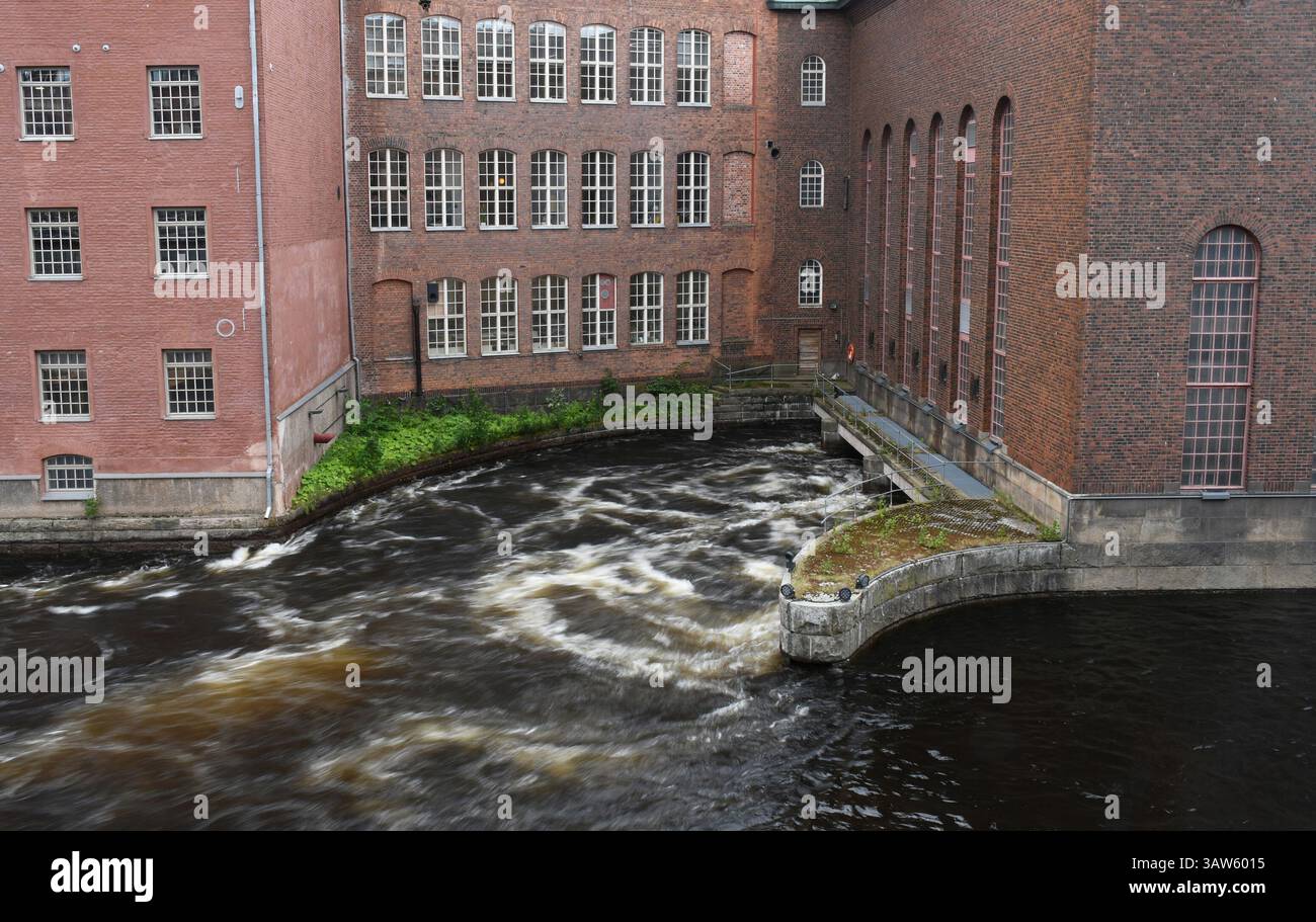 Das Industriegebiet Finlayson Tampere Finnland Stockfoto