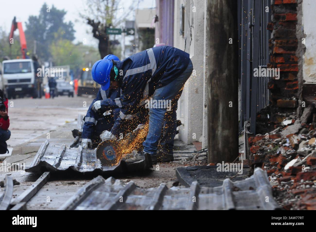 19. April 2016 - Uruguay - Recorrida por tornado que arraso con la ciudad de Dolores el pasado 15 de abril, Soriano, temporal, catastrofes, ND 20160419, foto Fernando Ponzetto (foto: © El Pais/GDA via ZUMA Wire) Stockfoto