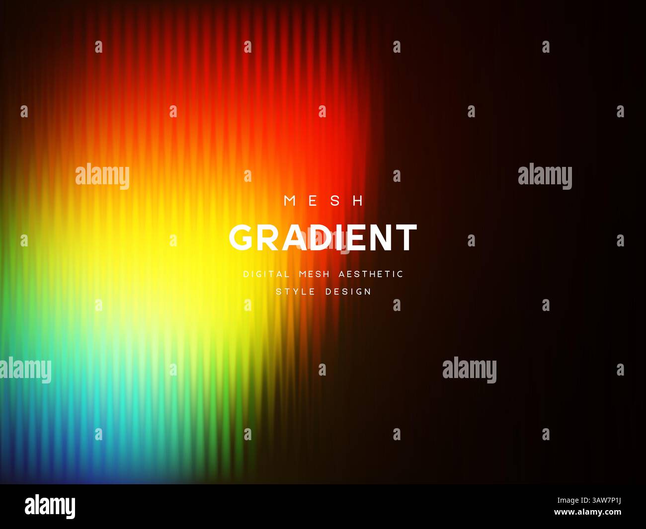 3D-Glasmorphismus-Glas mit irisierenden Farben auf dem Schwarz. Stock Vektor