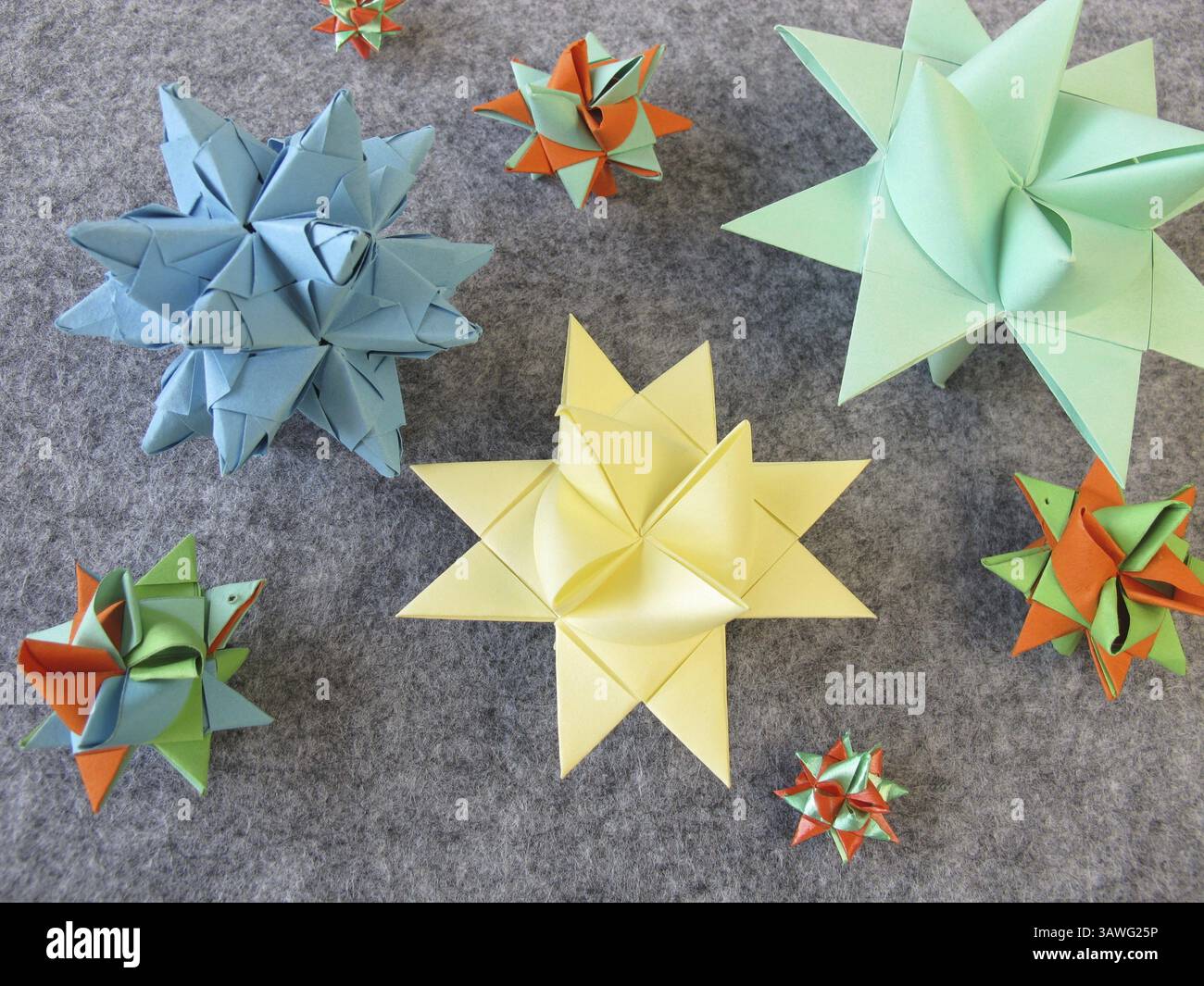 Gefaltete Sterne Stockfoto
