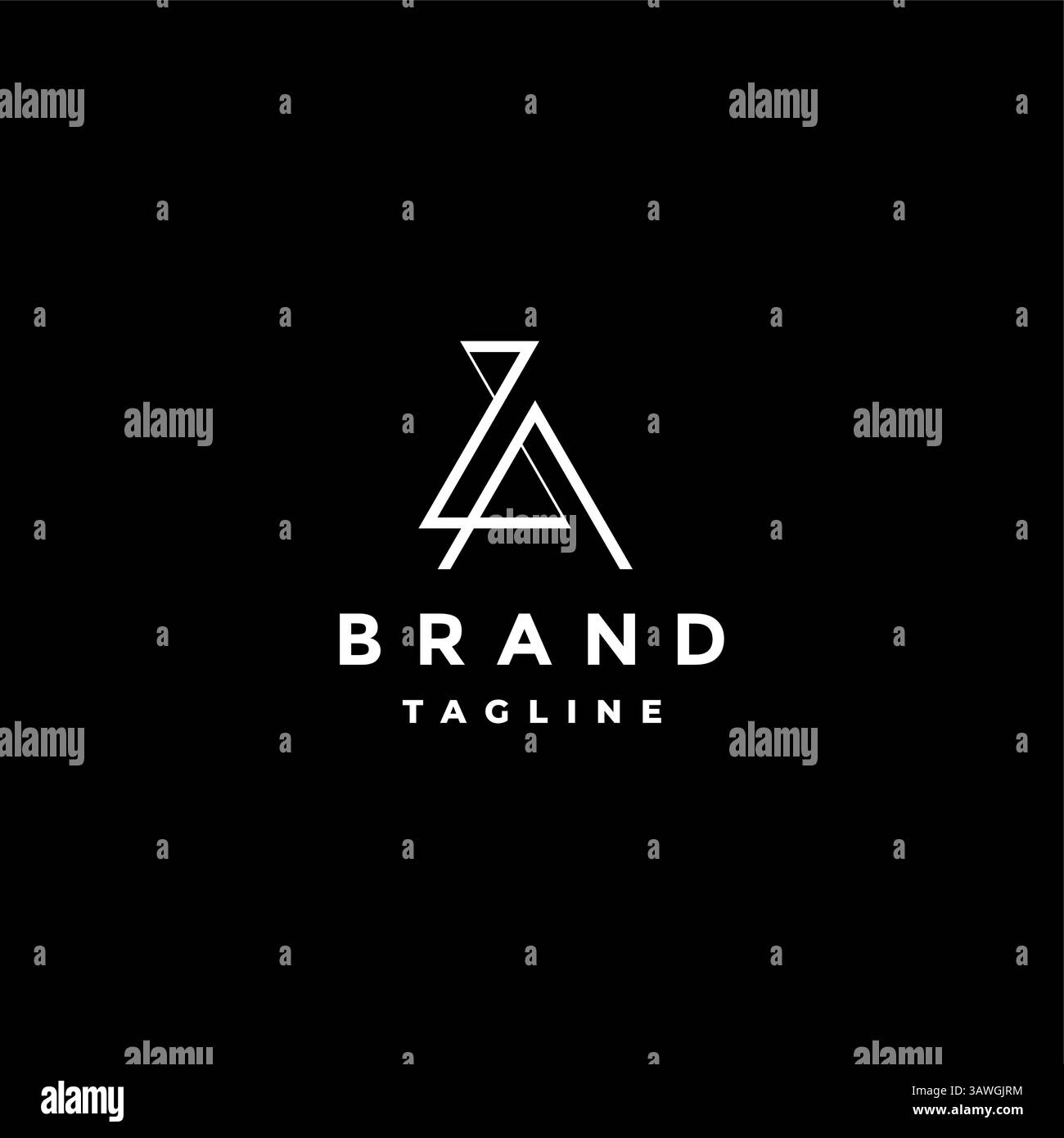 Minimalistisches ZA-Logo-Design mit Initialbuchstaben. Minimalistisches Z- und A-Logo-Design. Stock Vektor