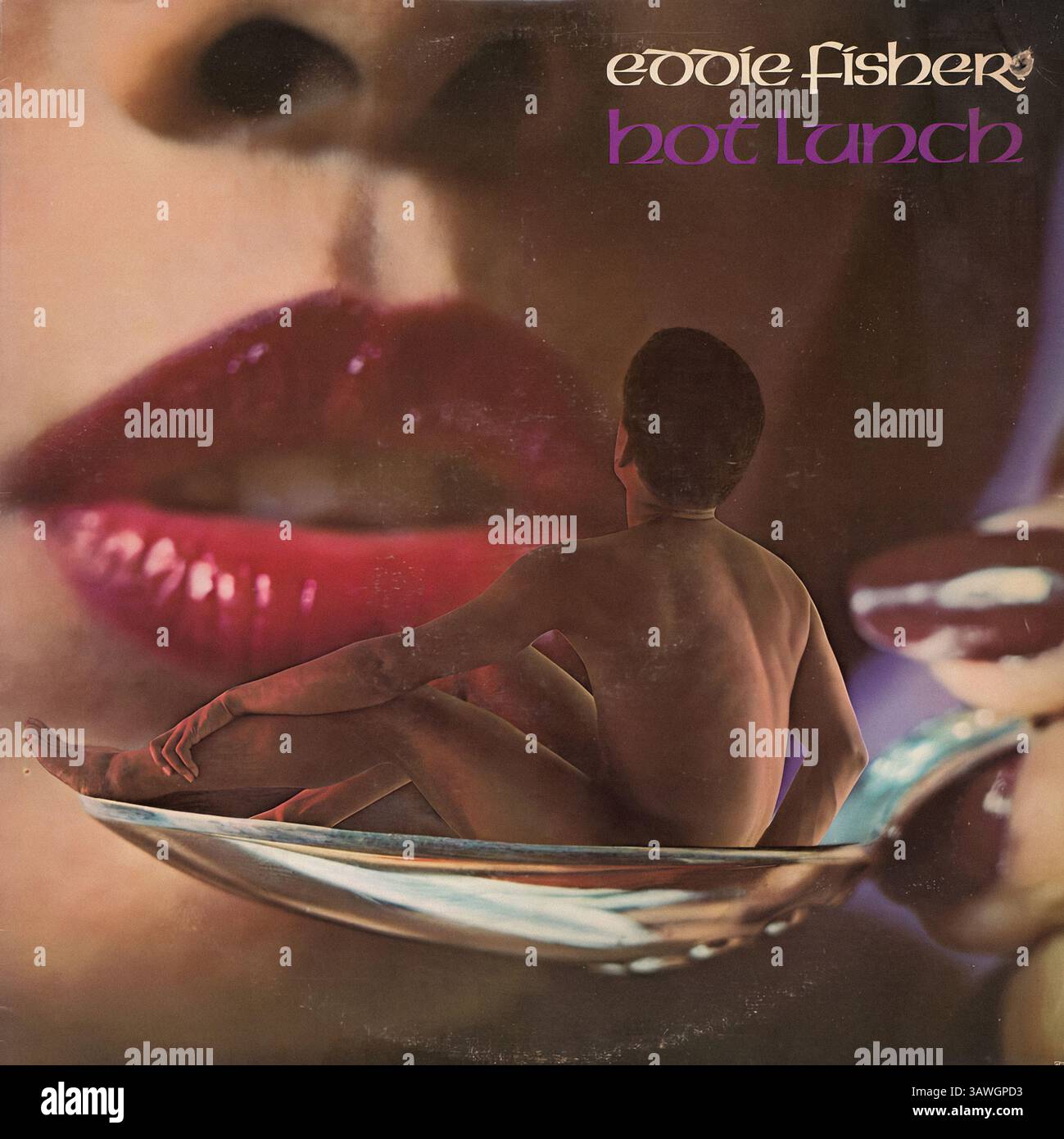 Eddie Fisher - Hot Lunch - Vintage-Vinyl-Plattencover Stockfoto