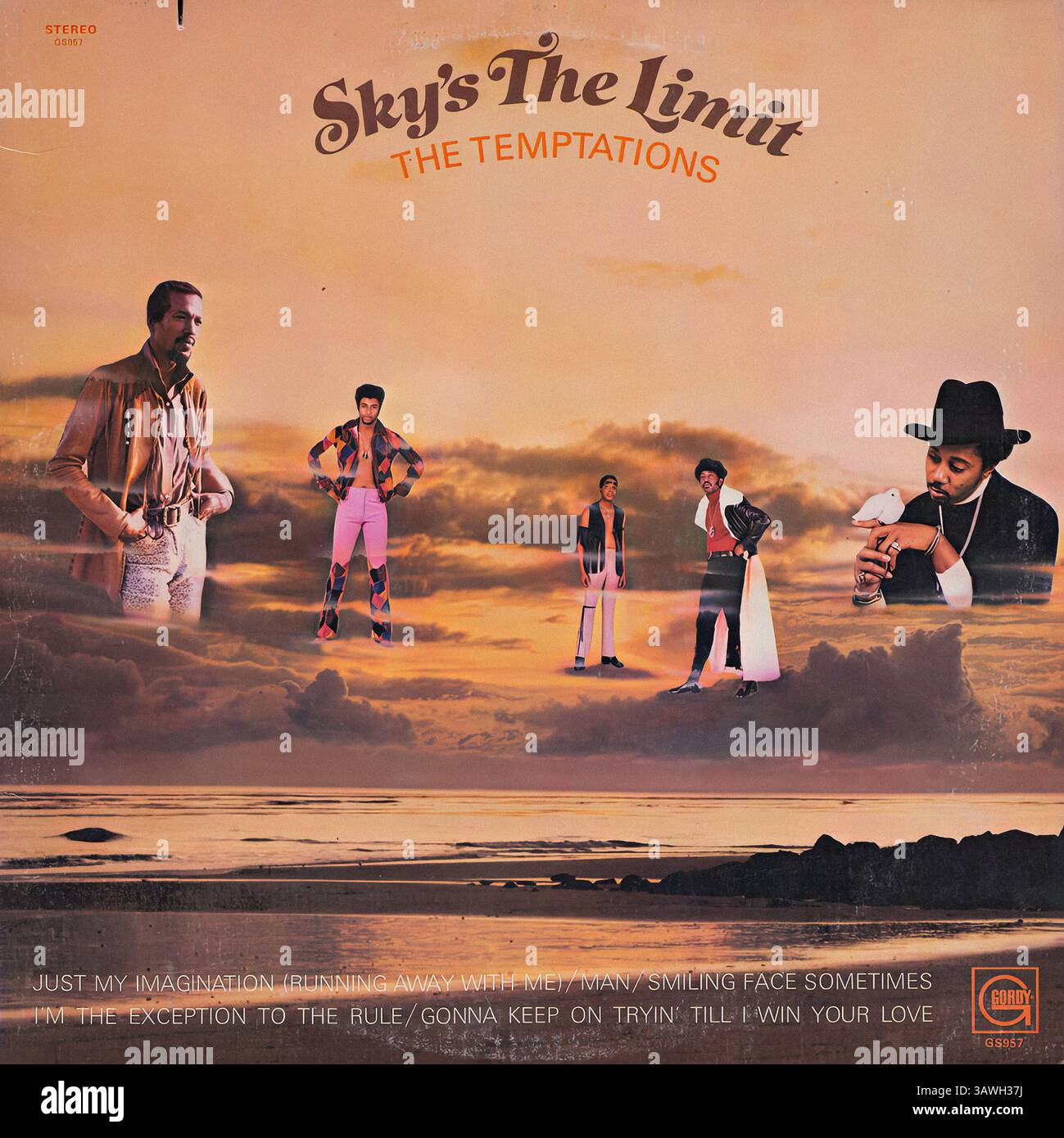 The Temptations - Sky's The Limit - Vintage-Vinyl-Cover Stockfoto