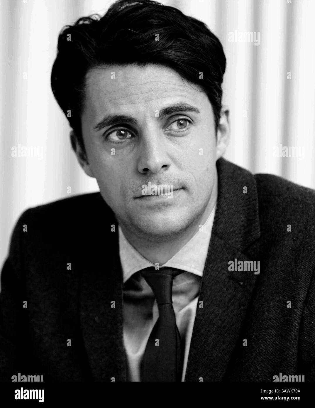 26. Januar 2013 - Hollywood, Kalifornien, USA - BEVERLY HILLS, CA - 26. JANUAR: Porträt von Matthew Goode, der am 26. Januar 2013 im SLS Hotel in Beverly Hills, Kalifornien, für „Stoker“ wirbt. (Bild: © Armando Gallo/ZUMA Studio) Stockfoto