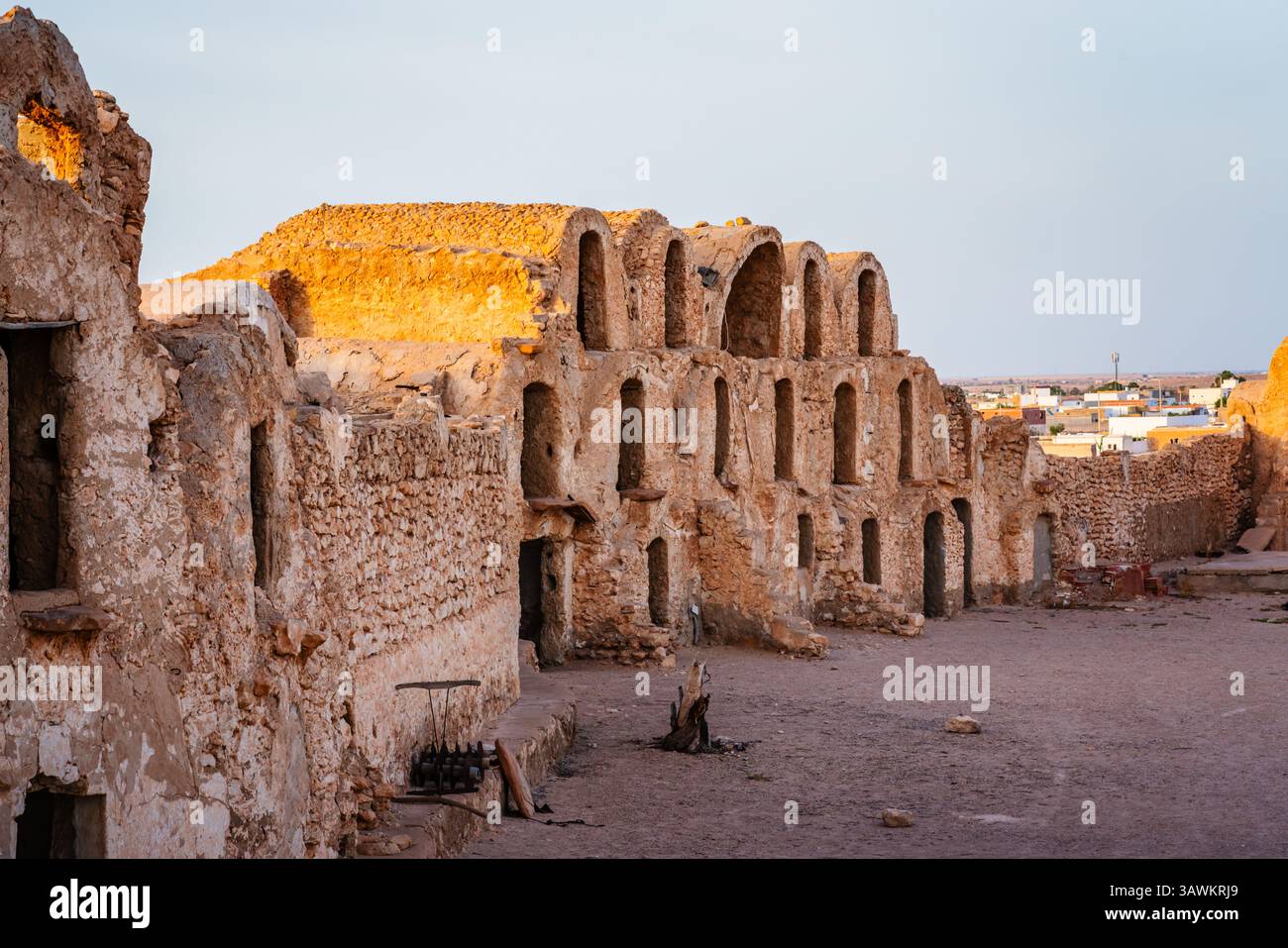 Alte berberische Kornkammer in Matmata, Tunesien Stockfoto