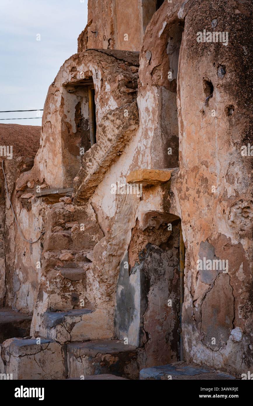 Alte berberische Kornkammer in Matmata, Tunesien Stockfoto