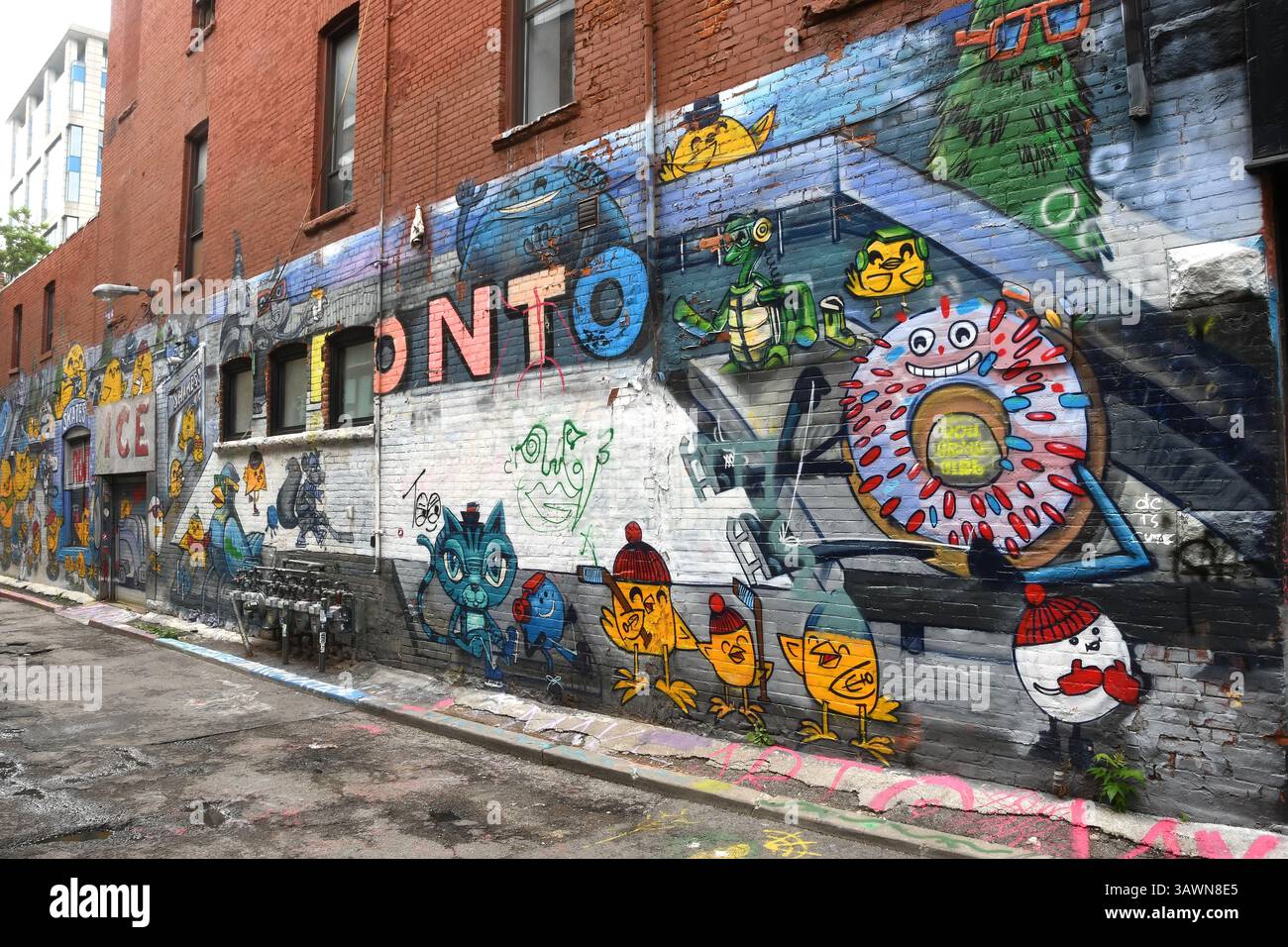 Graffiti im Zentrum von Toronto, Kanada Stockfoto