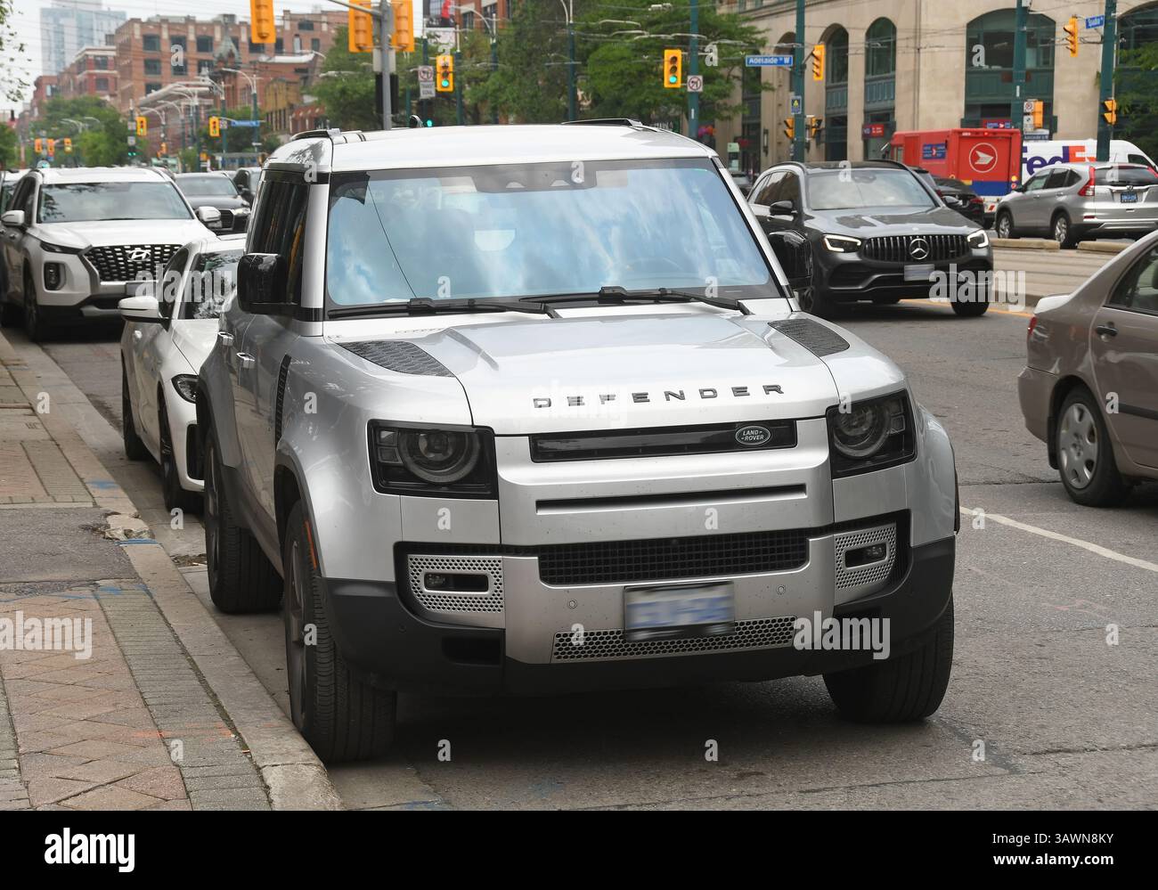 Range Rover Defender, neue Version Stockfoto