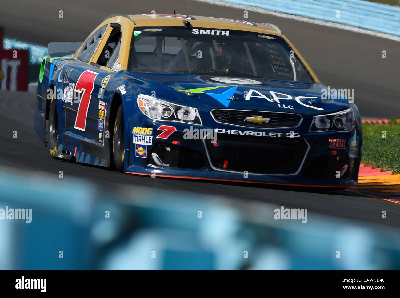 7. August 2016: NASCAR Sprint Cup Series Fahrer Regan Smith #7 während der NASCAR Sprint Cup Series Cheez-IT 355 im Glen am Sonntag, 7. August 2016 im Watkins Glen International in Watkins Glen, New York. Rich Barnes/CSM(Credit Image: &Copy; Rich Barnes/Cal Sport Media via ZUMA Wire) Stockfoto