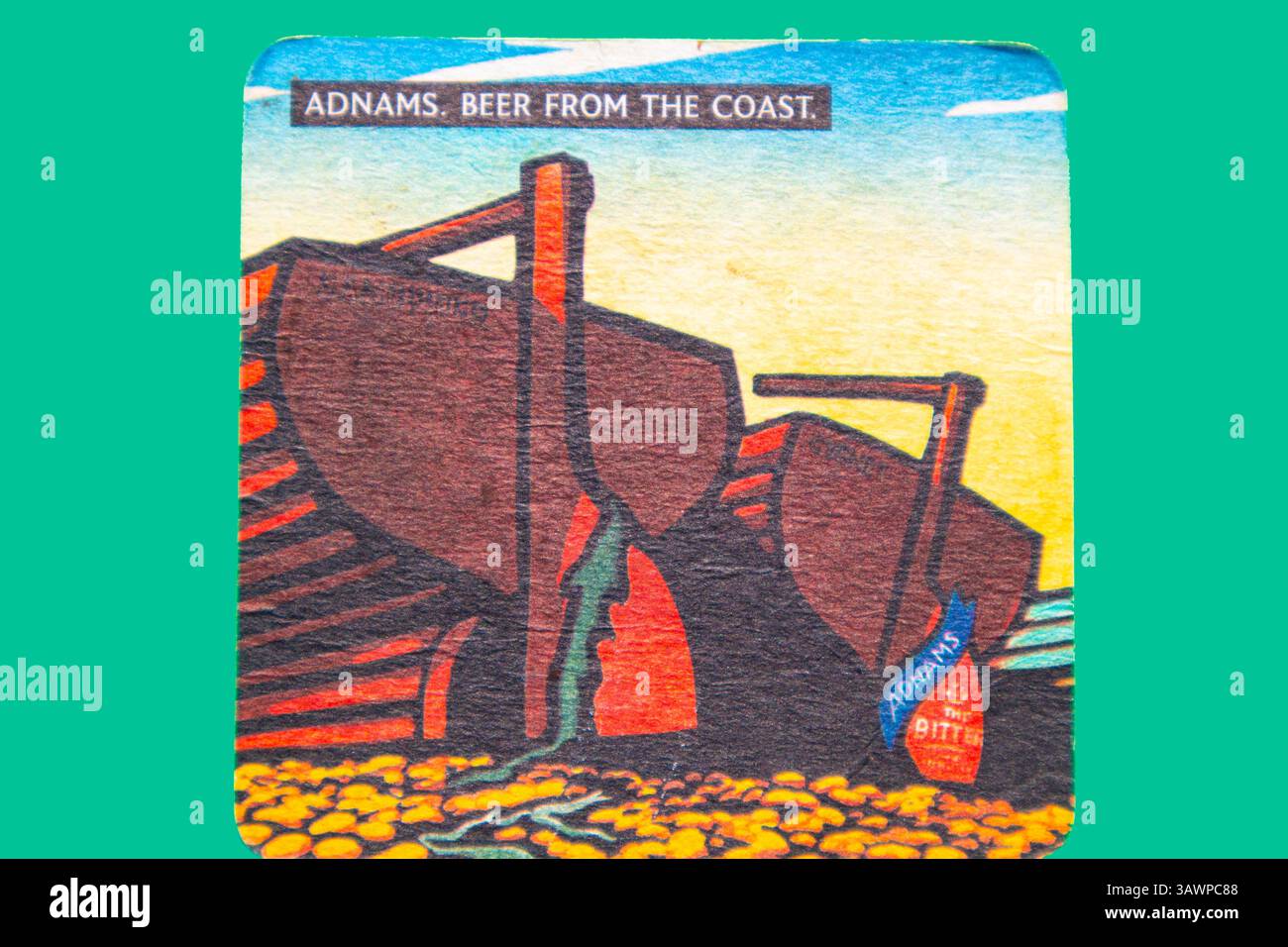 Adnams Biermatte Stockfoto