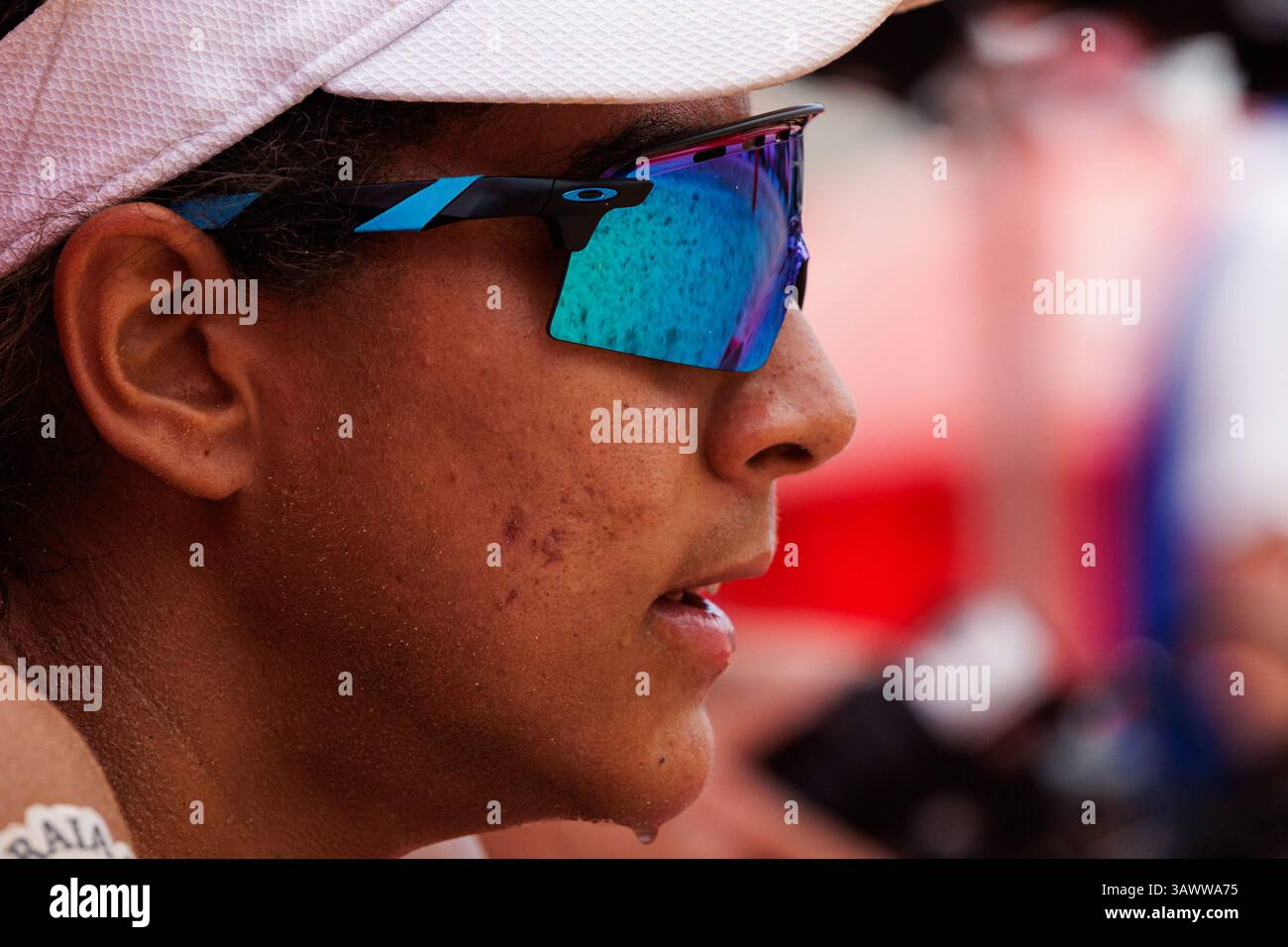 Brasilia, Brasilien. April 2025. Brasília, DF - 20.04.2025: BEACH pro TOUR ELITE 16 IN BRASILIA - Duda und Ana Patrícia (BRA) gewinnen das dritte Spiel gegen Van Driel und Bekhuis (NED) bei der BEACH pro TOUR - ELITE 16 - BRASILIA im Parque da Cidade Sarah Kubitschek in Brasília, DF. (Foto: Wagner Araújo/Fotoarena) Foto Arena LTDA/Alamy Live News Stockfoto
