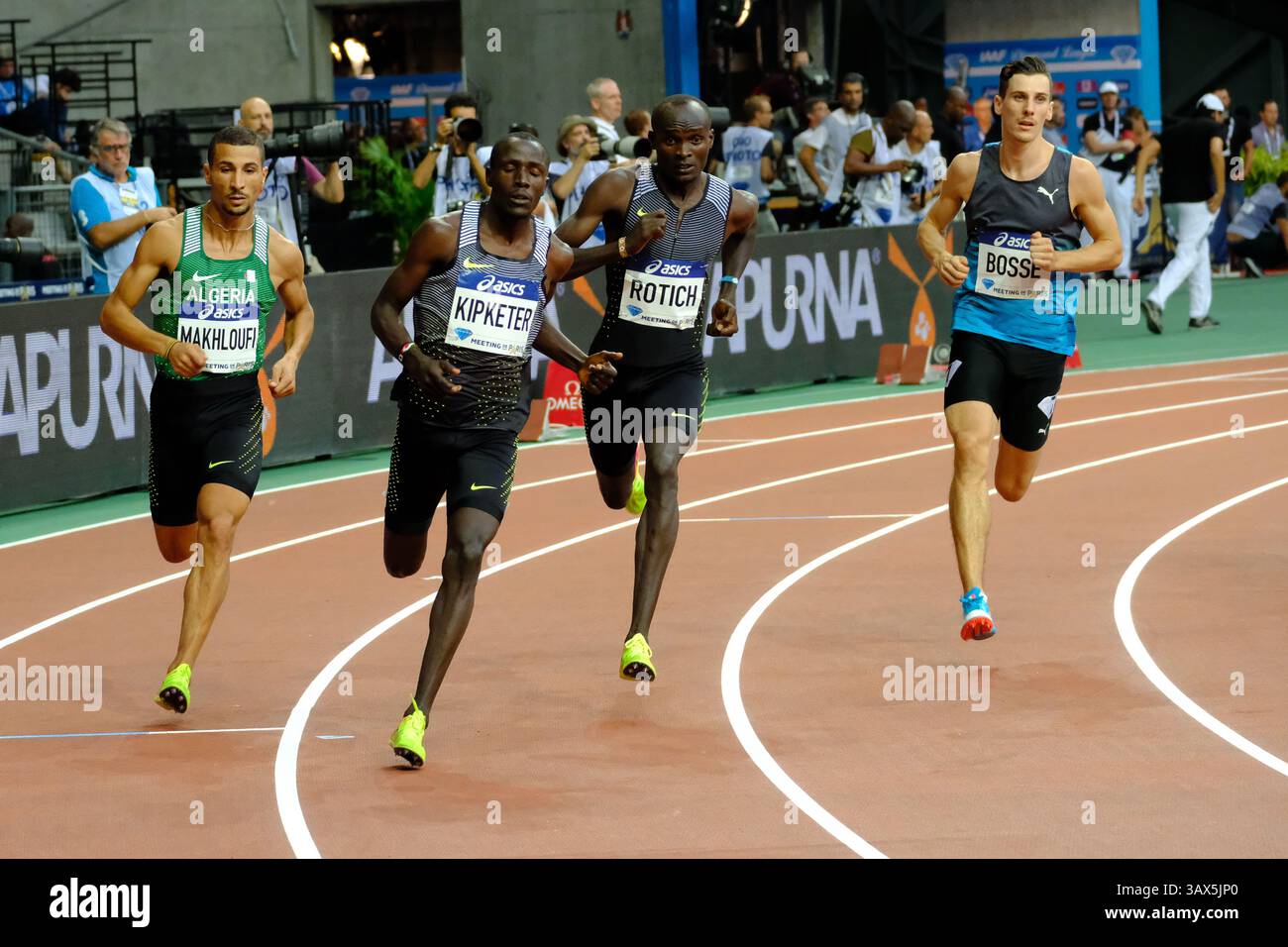 27. August 2016 - St. Denis, seine St. Denis, Frankreich - Alfred KIPKETER (KEN) gewann die 800 m der Männer bei 1:42,87, während des IAAF Diamond League Meetings im Stade de France in Saint-Denis (Foto: © Pierre Stevenin Via ZUMA Wire) Stockfoto