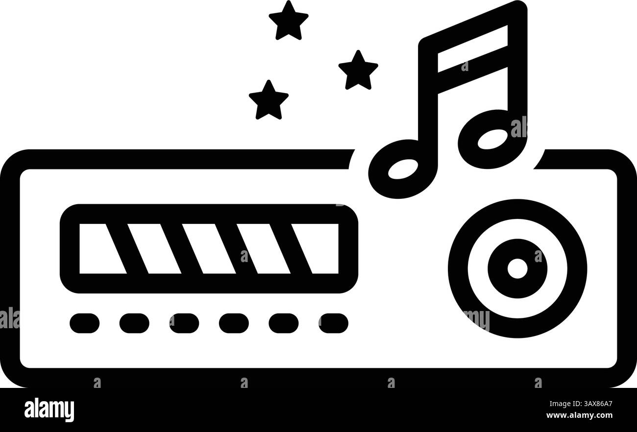 Symbol für Stereo, Elektronik Stock Vektor