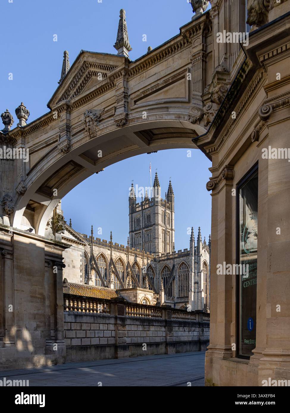 Bath Abbey, City of Bath, Somerset, England, Großbritannien Stockfoto