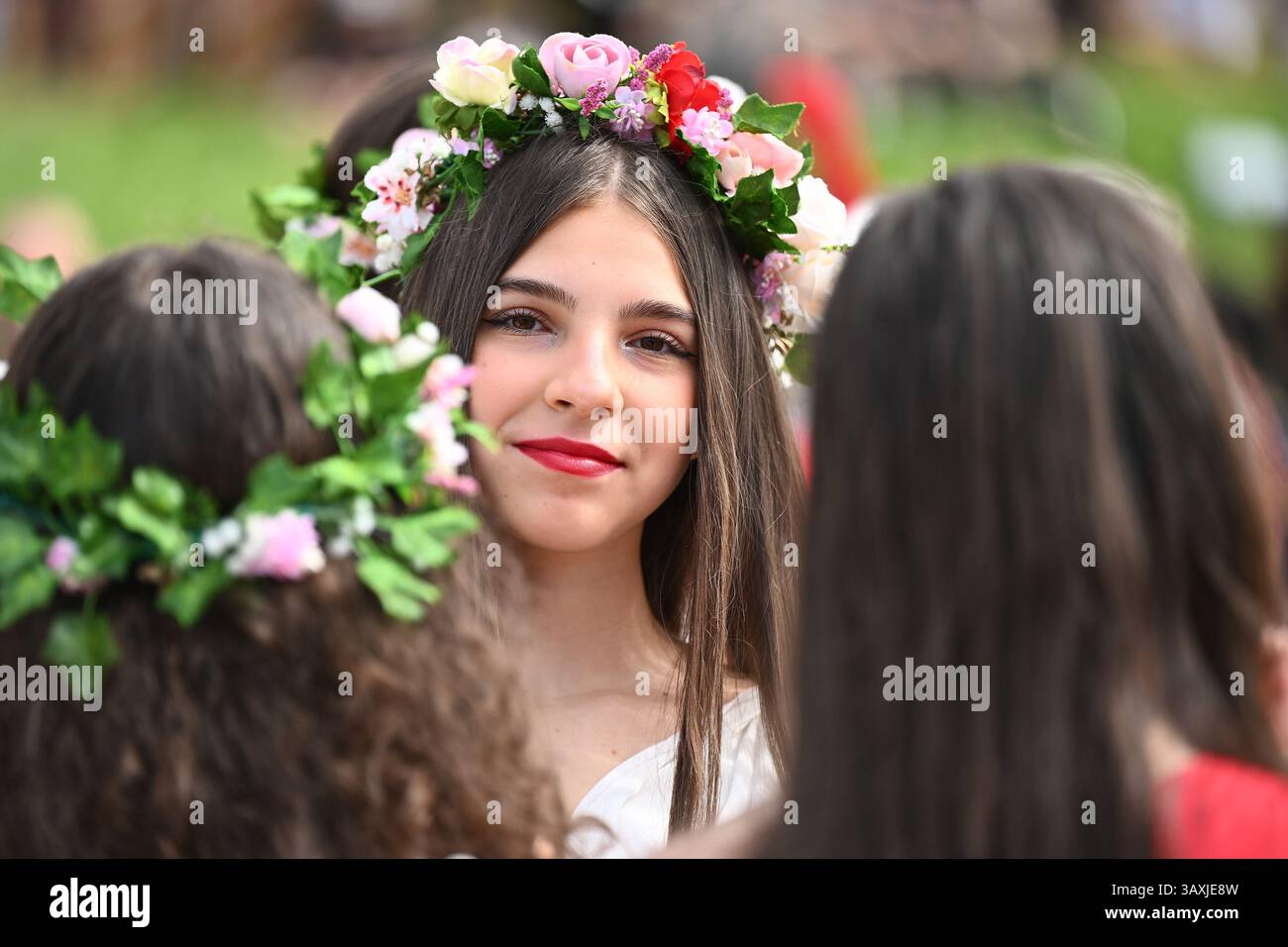 Die Gruppo Storico Romano organisierte die XXV-Ausgabe der Natale di Roma im Circo Massimo am 21. April 2025 in Rom, Italien. Quelle: Live Media Publishing Group/Alamy Live News Stockfoto