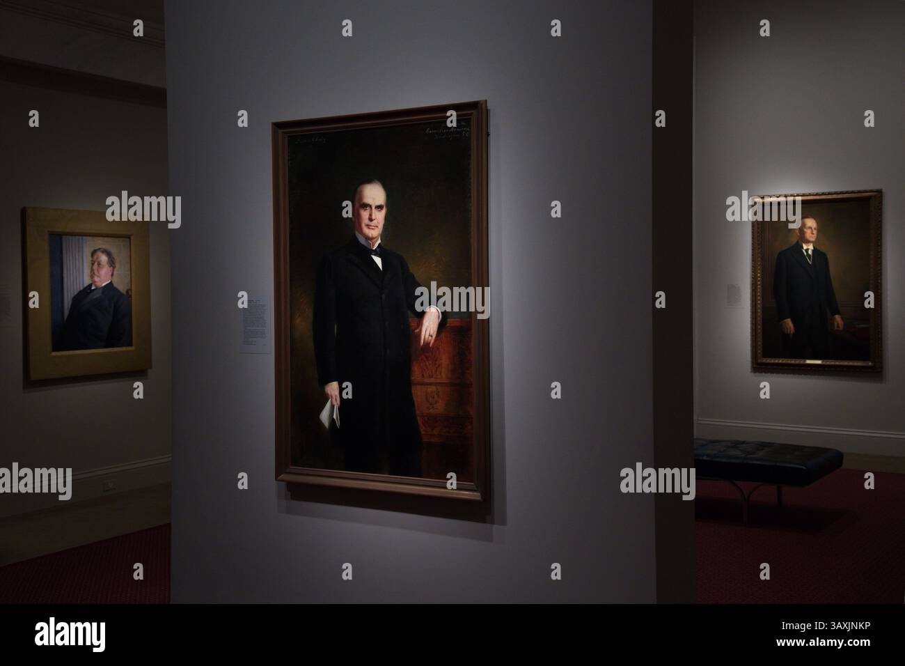 23. Januar 2017 - Washington, DC, Vereinigte Staaten von Amerika - Porträts des Präsidenten im National Portrait Gallery Art Museum, Teil der Smithsonian Institution, untergebracht im historischen Old Patent Office Building in Washington, DC. (Kreditbild: © Richard Ellis Via ZUMA Wire) Stockfoto