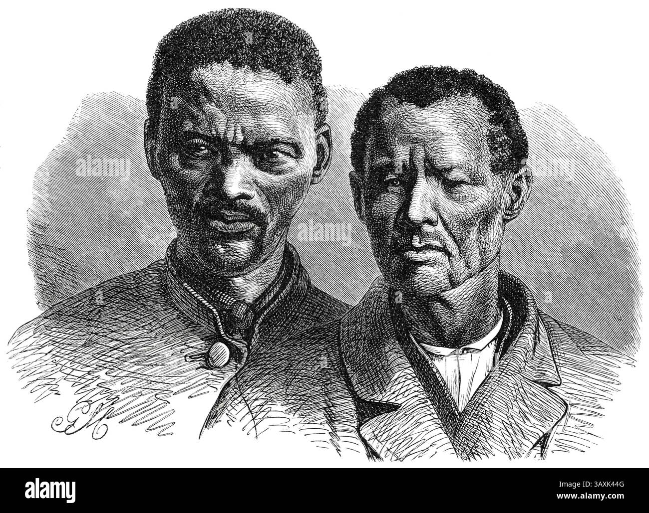 19. November 2014 – zwei Namaquan Men, Südafrika, Illustration, 1885 (Foto: © Circa Images/Glasshouse Via ZUMA Wire) Stockfoto
