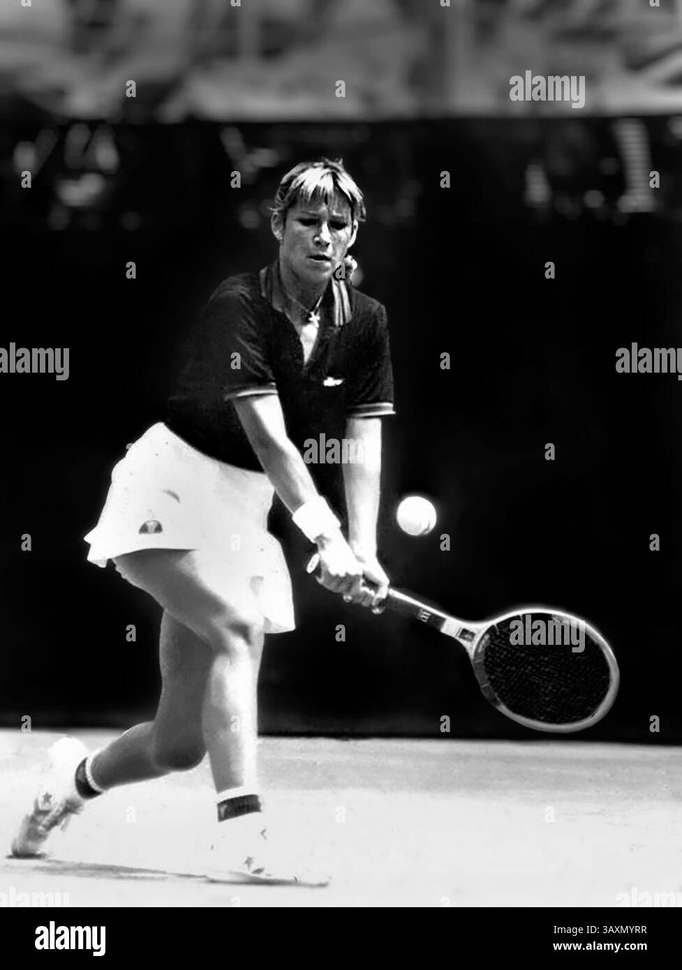 Chris Evert. Foto der amerikanischen Tennisspielerin Christine Marie Evert (* 1954) in den 1980er Jahren Stockfoto