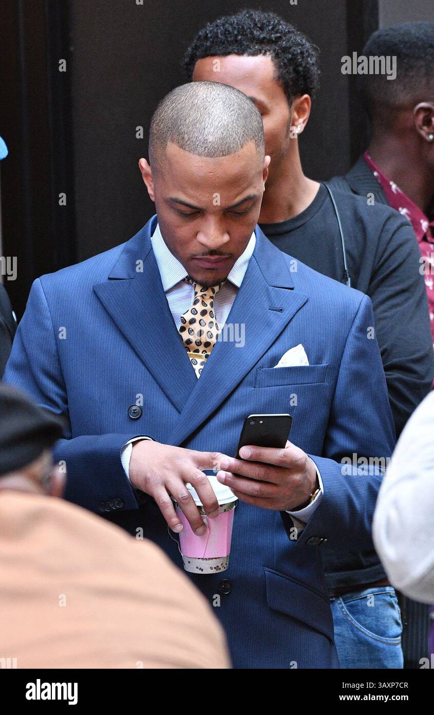 7. Oktober 2016 – New York, New York, USA – Rapper T.I. war am Set der TV-Show „The Breaks“ am 7. Oktober 2016 in New York City (Credit Image: © Curtis Means/Ace Pictures via ZUMA Press) Stockfoto