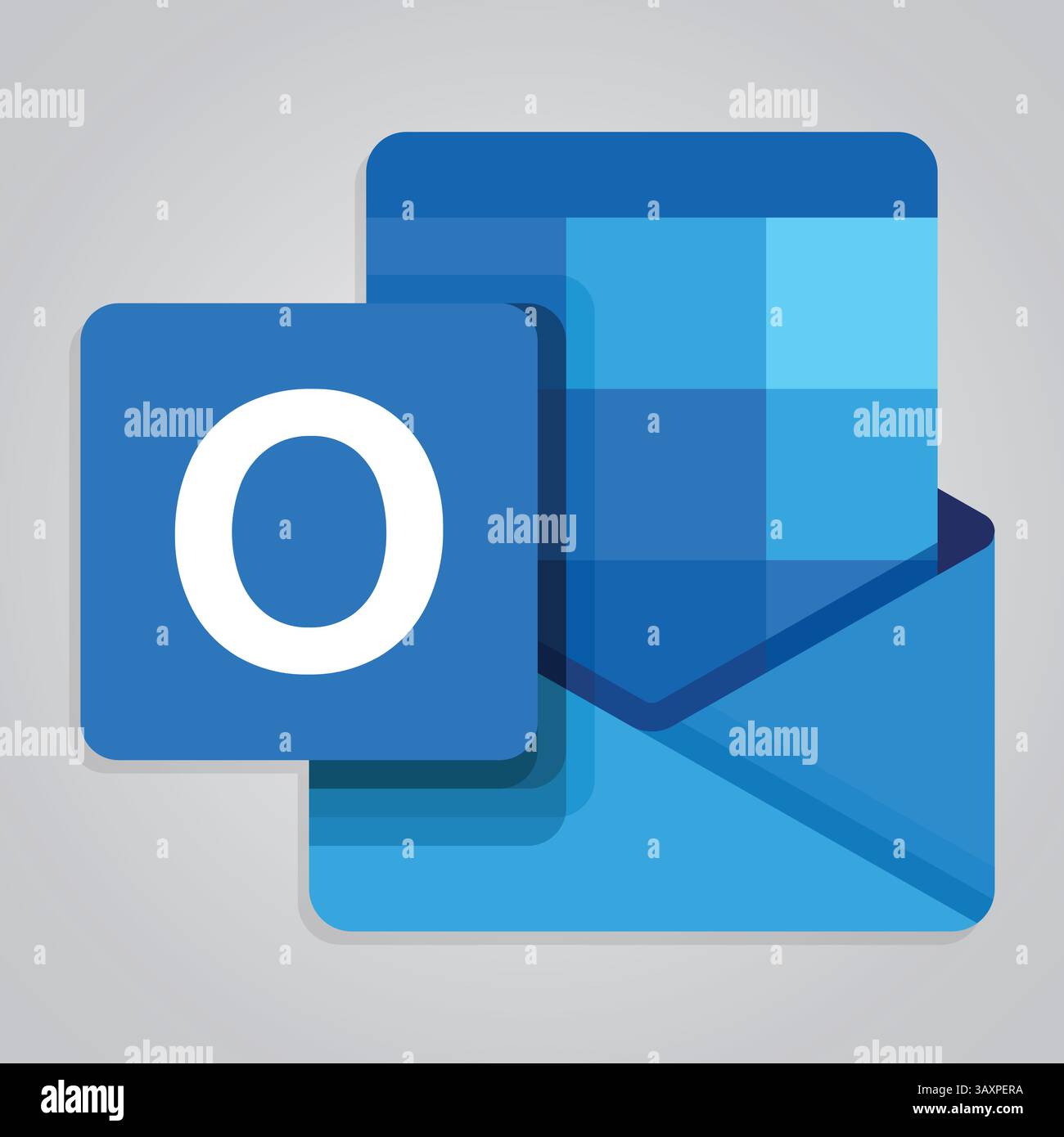 Original Microsoft Outlook 23 Symbole, offizielles Logo, bearbeitbare Symbole, Zeichen und Vektorgrafiken Stock Vektor