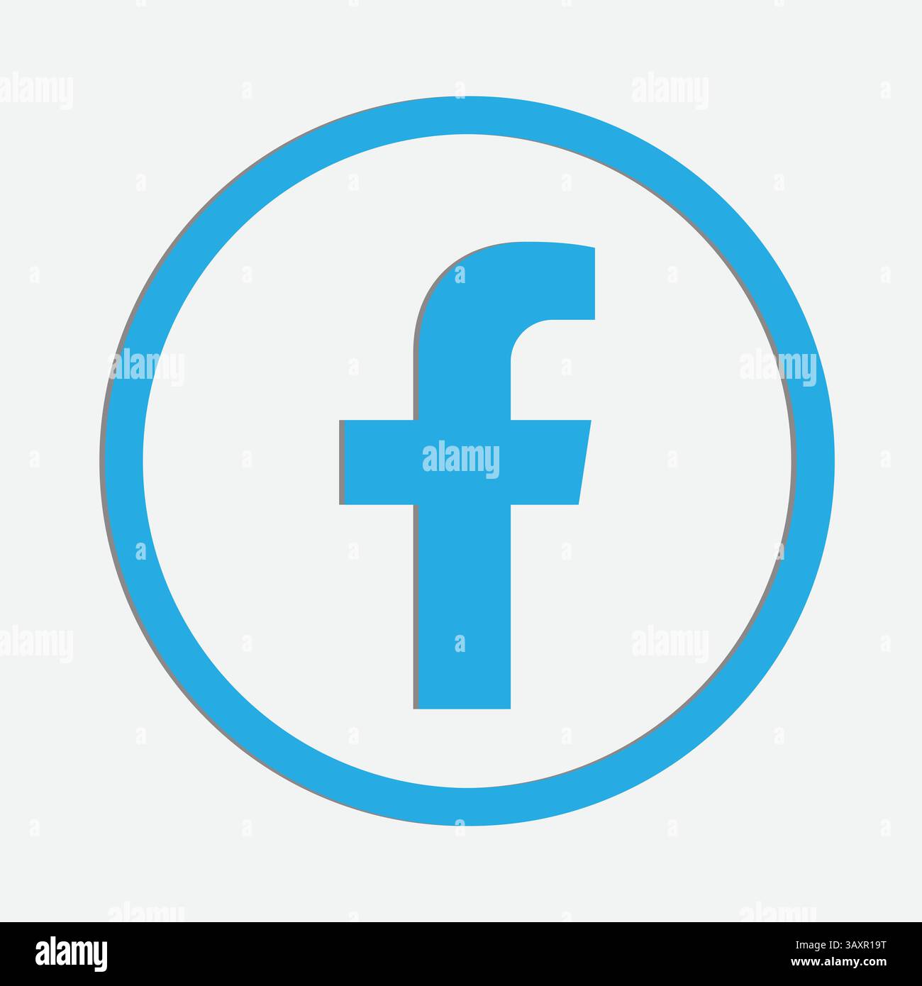 Facebook-Symbol Logo Vektor Social Color Media Anwendung Logo Hintergrund Zeichen Netzwerk Stock Vektor