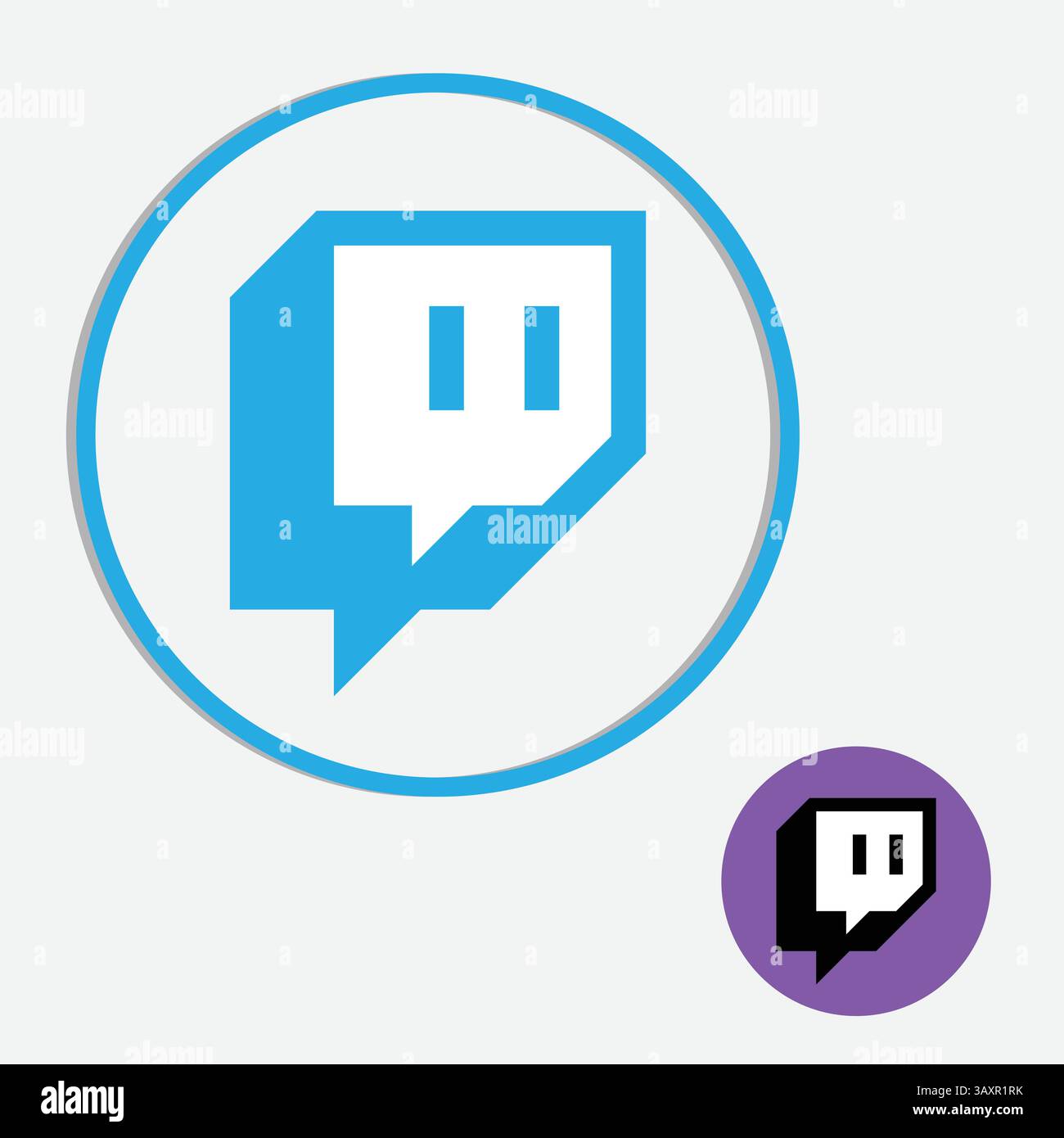 Twitch Official Icon und in einzigartiger blauer Farbe Icon Vector Art Stock Vektor