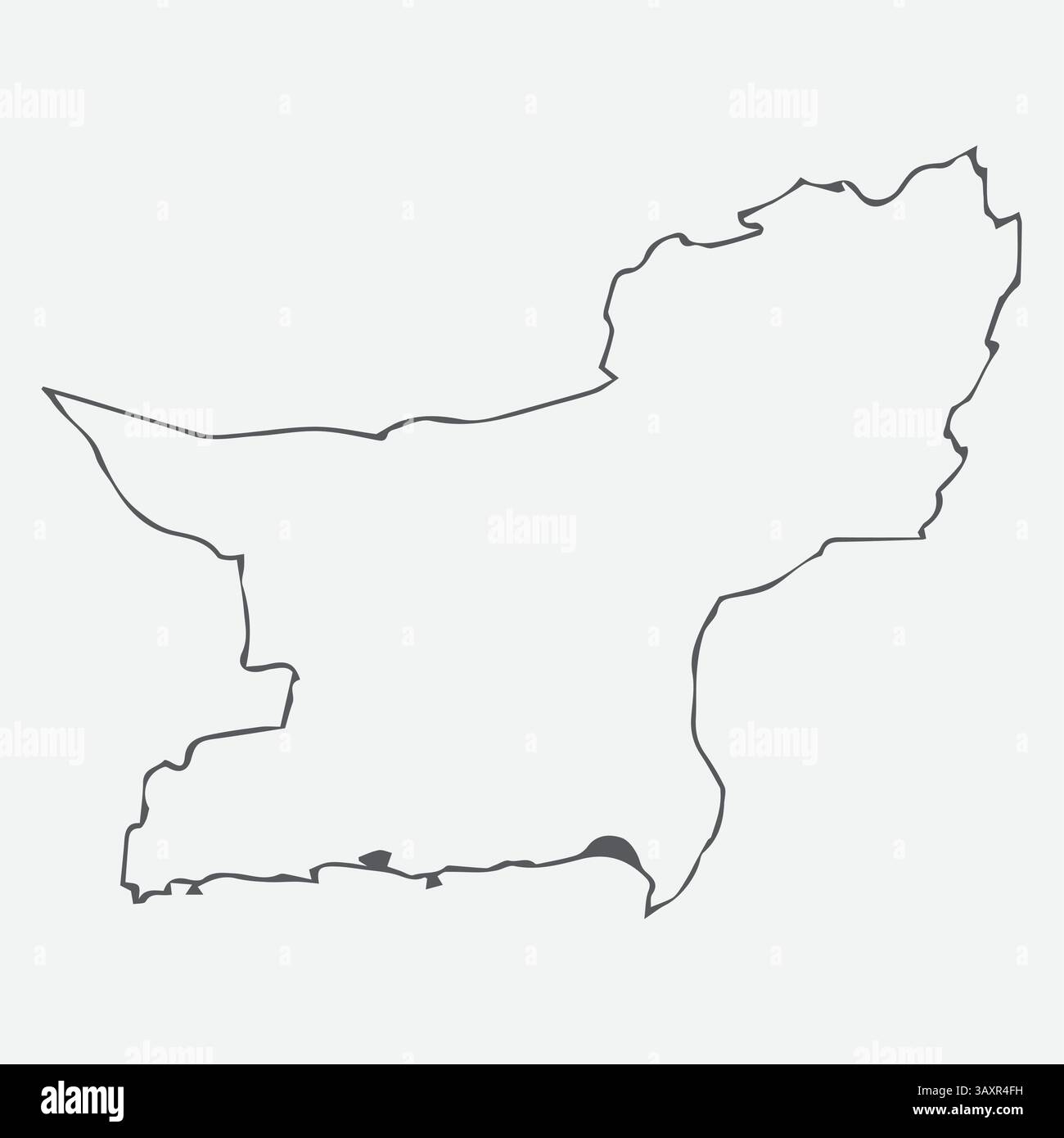 Balochistan Gliederkarte Pakistan Provinz Vektor-Kunst Stock Vektor