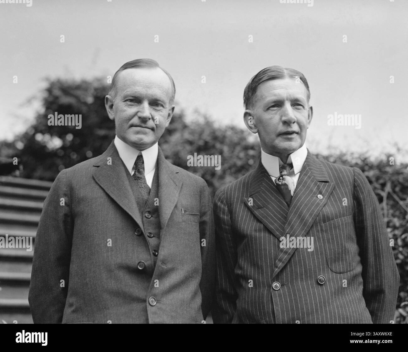 US-Präsident Calvin Coolidge und Charles Dawes, Washington DC, USA, National Photo Company, Juli 1924 (Credit Image: © Circa Images/JT Vintage via ZUMA Press Wire) Stockfoto