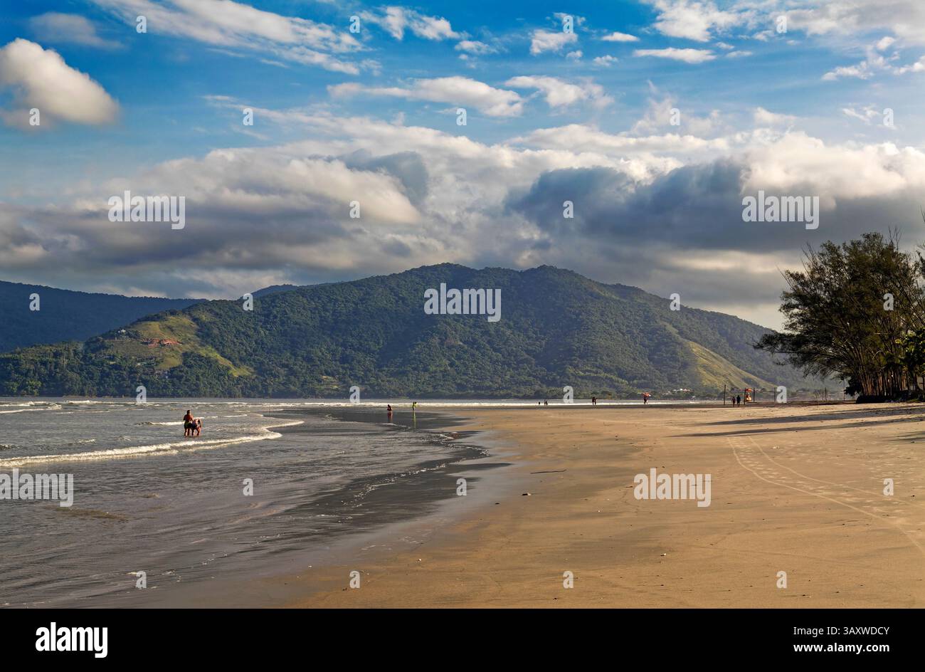 Sandstrand in Sape in der Nähe von Sao Paulo, Ubatuba Brasilien Stockfoto