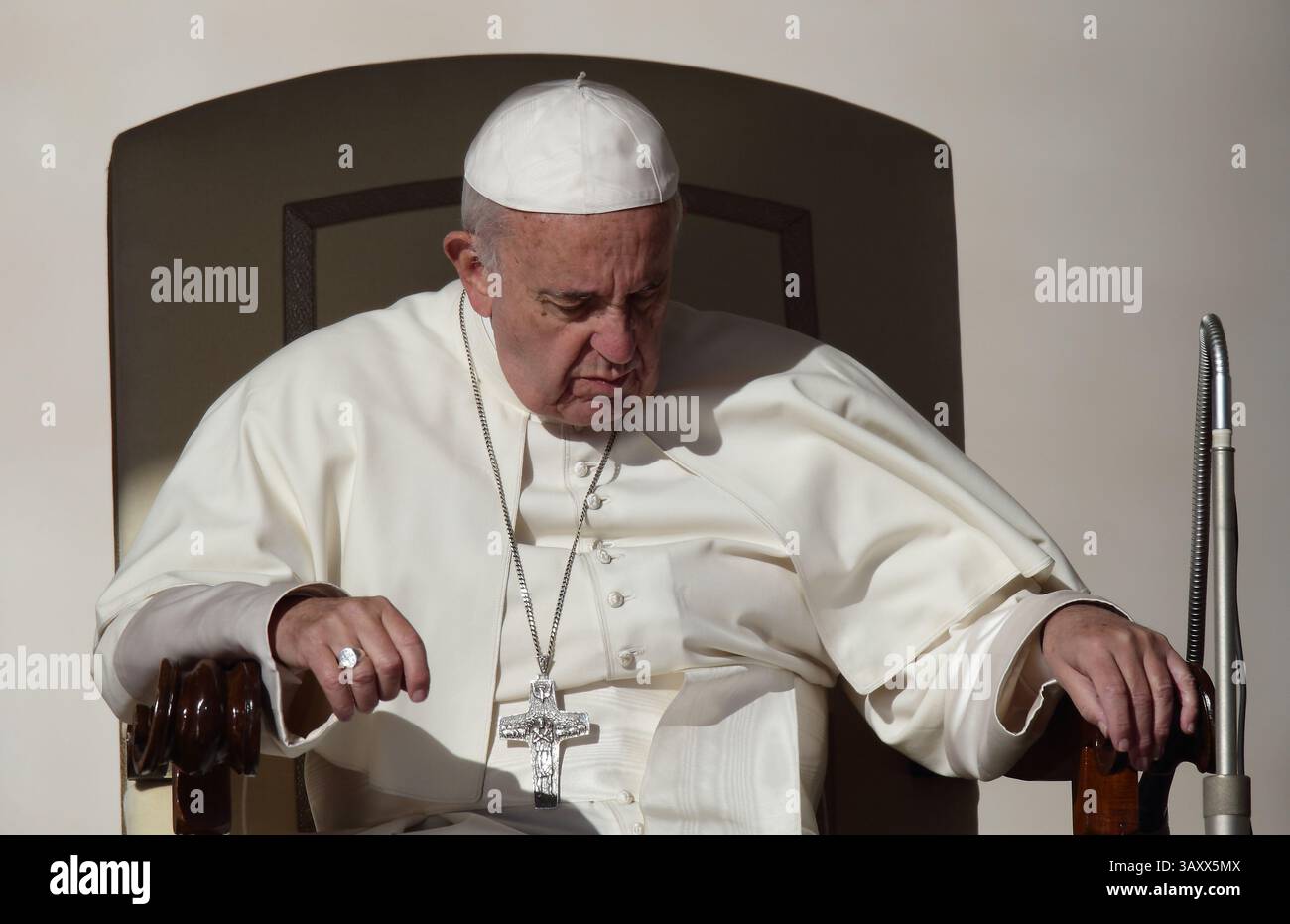 12. Oktober 2016 - Vatikanstadt Staat (Heiliger Stuhl) - PAPST FRANZISKUS während seiner Generalaudienz am mittwoch auf dem Petersplatz im Vatikan. (Foto: © Evandro Inetti Via ZUMA Wire) Stockfoto