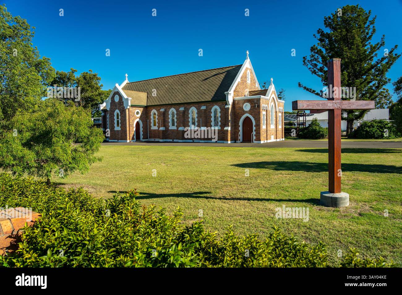 Dalby, QLD, Australien - Gebäude der anglikanischen Kirche Saint John's Stockfoto