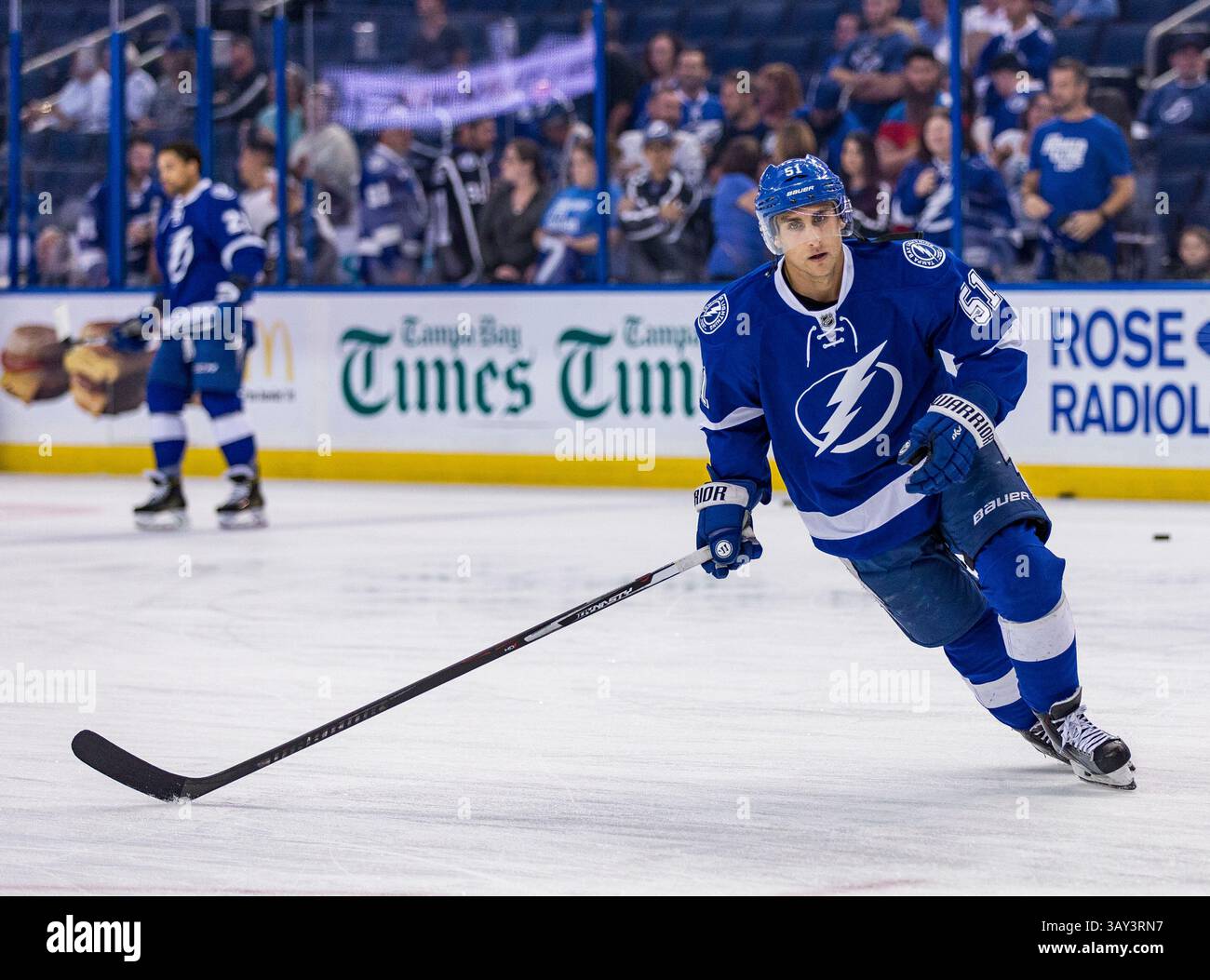 20. Oktober 2016: Tampa Bay Lightning Center Valtteri Filppula (51) vor dem Spiel zwischen der Colorado Avalanche und dem Tampa Bay Lightning in der Amalie Arena in Tampa, Florida. Del Mecum/CSM(Kreditbild: &Copy; Del Mecum/CSM via ZUMA Wire) Stockfoto