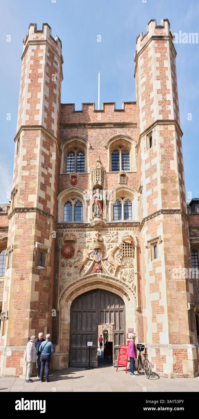 Eintritt zum St. John's College, University of Cambridge, England. Stockfoto