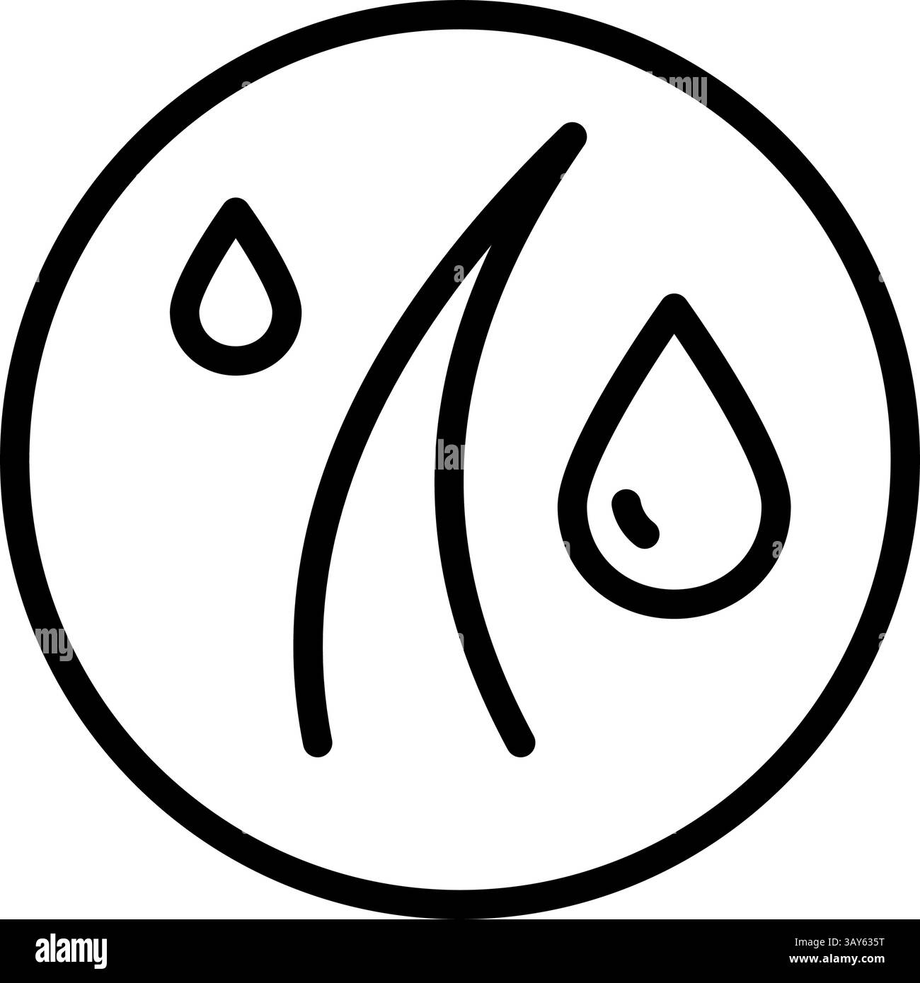 Symbol für Haarpflege. Verlustbehandlung, Feuchtigkeit spenden und anwenden Kreatin, gesunde Wurzeln, Serum für Follikel, Linie Symbol auf weiß, Vektor Illustrati Stock Vektor