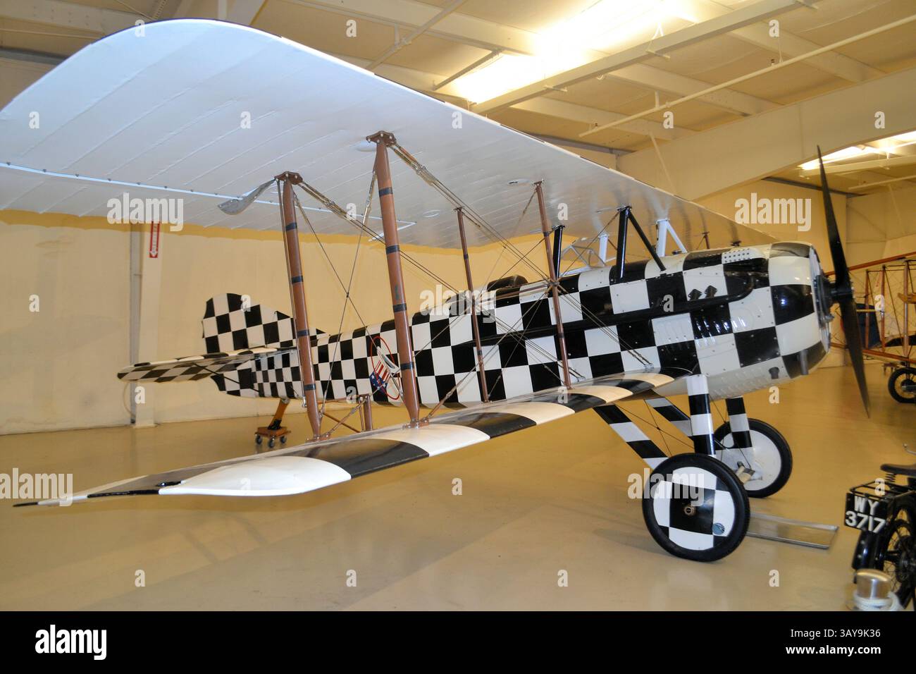 Replica SPAD XIII WW1 Fighter, Owls Head Transportation Museum, Maine, USA Stockfoto