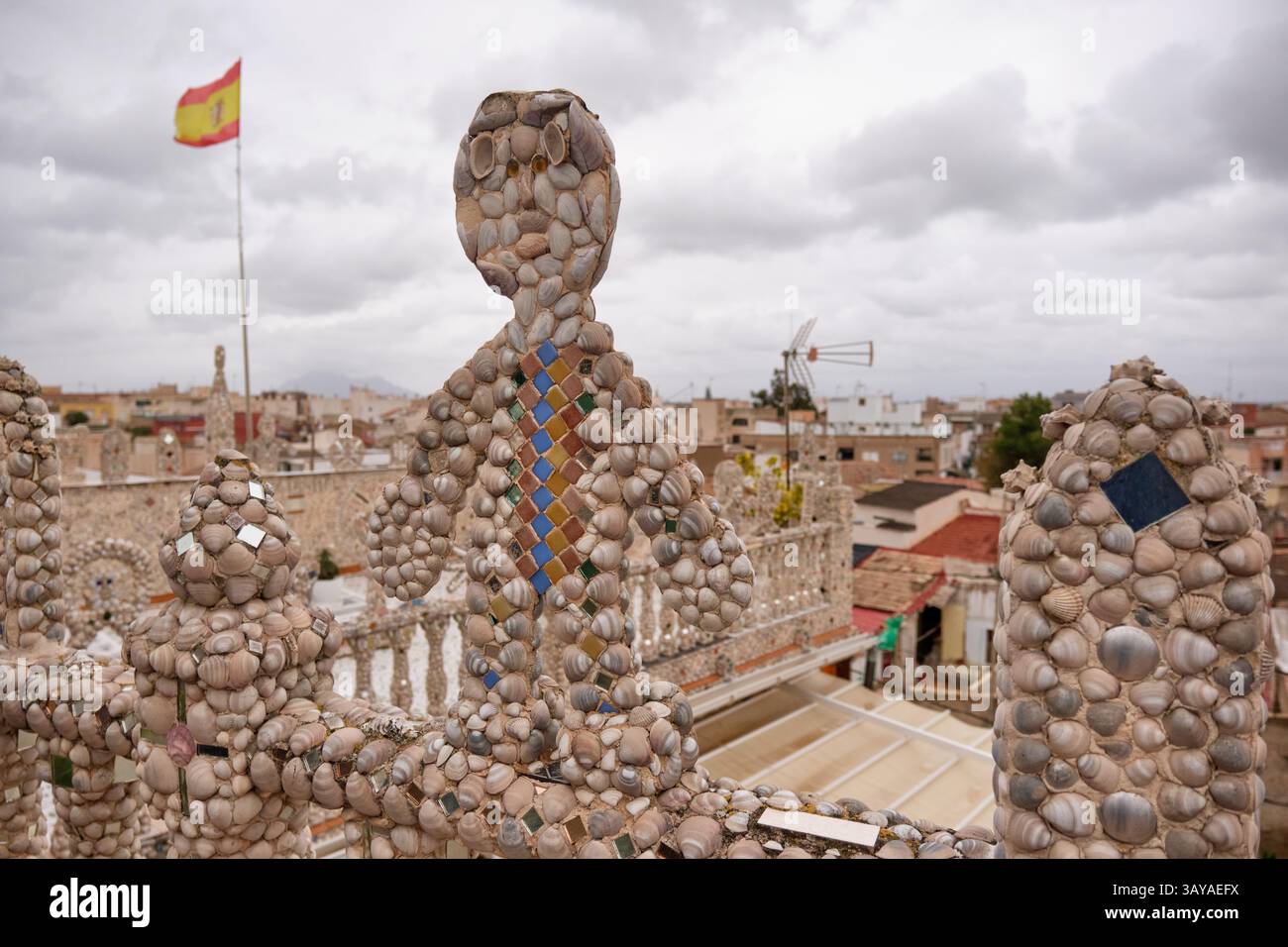 Das Haus der Muscheln in Rojales, Alicante, Spanien. Dekoriert von Manuel Fulleda Alcatraz Stockfoto