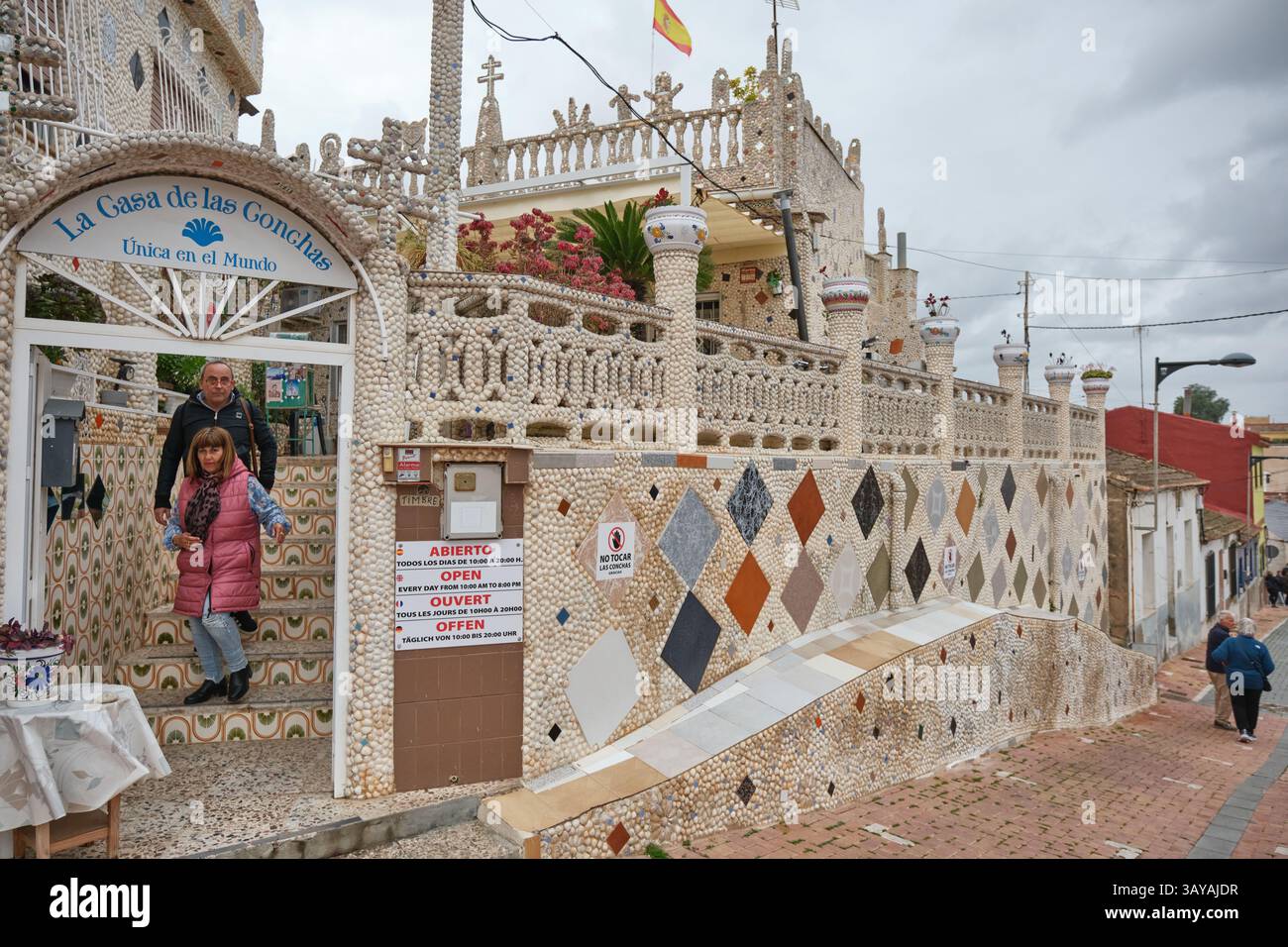 Das Haus der Muscheln in Rojales, Alicante, Spanien. Dekoriert von Manuel Fulleda Alcatraz Stockfoto
