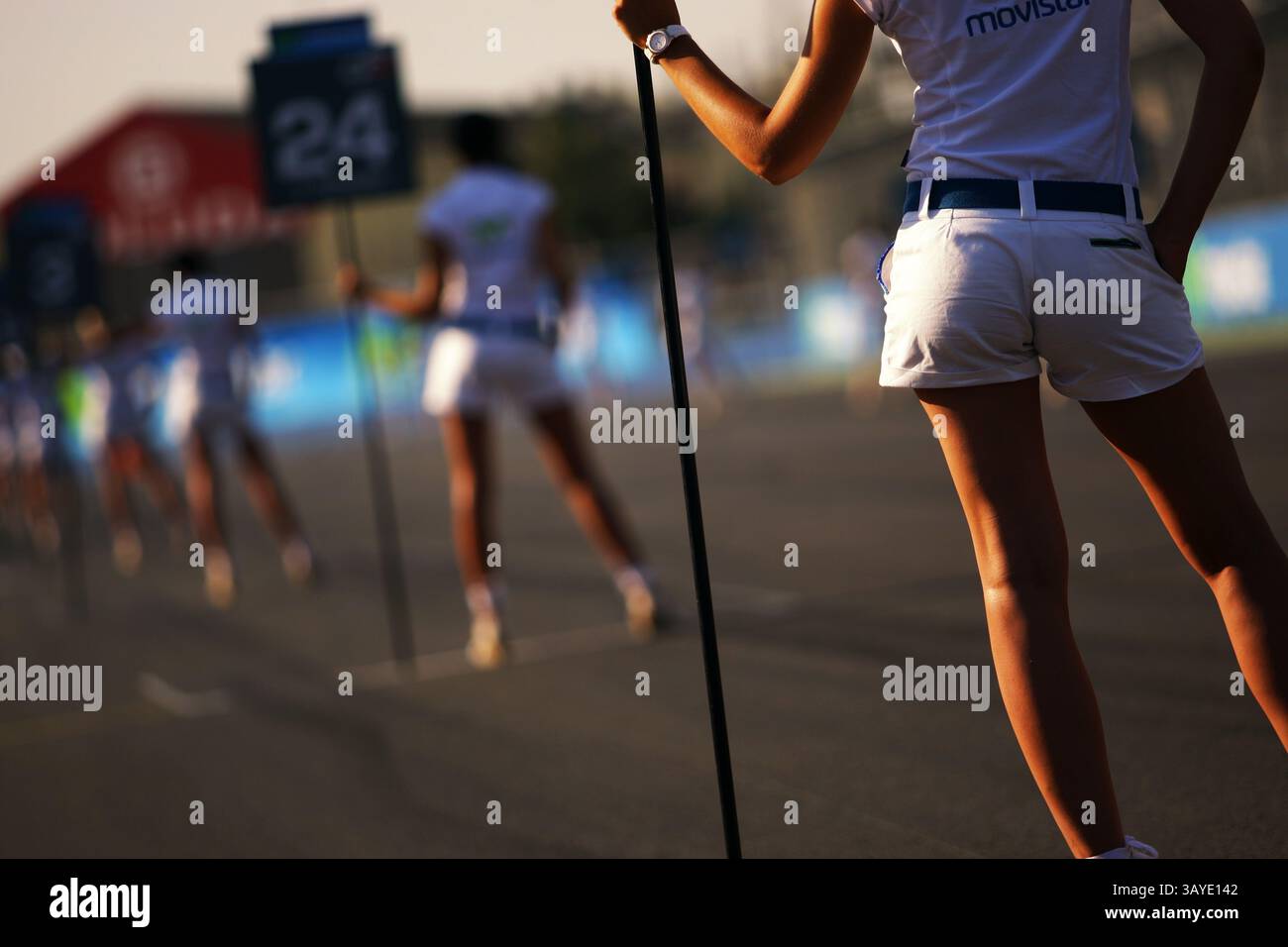 Juni 2010 - Grid Girls... Formel 1-Weltmeisterschaft, Rd 9, großer europäischer Preis, Renntag, Valencia Spanien, Sonntag, 27. Juni 2010. (Bild: © Sutton Motorsports/ZUMApress.com) Stockfoto