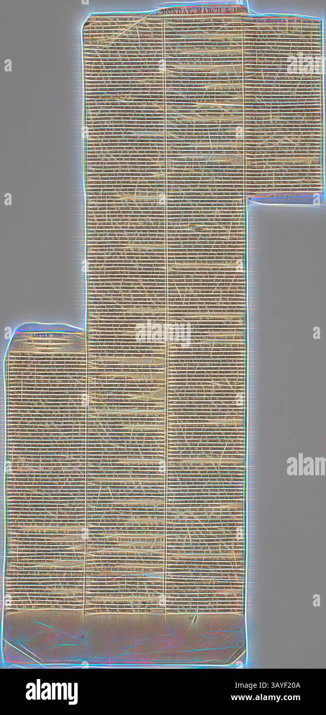 Ein alter, vergilbter Zeitungsausschnitt mit dicht gepackten Texten und Schlagzeilen, der historische Nachrichten und Einblicke liefert. Die Kanten sind ausgefranst, und es gibt sichtbare Falten und Markierungen, die das antike Erscheinungsbild verstärken. Zeitungsausschnitte - 'Little Joe', The Empire, Sydney, 5. März 1860, lose Zeitungsausschnitte aus dem Sammelalbum von Zeitungen und andere Flyer von Caroline Chisholm, um 1844–1861. Das Clipping trägt den Titel Little Joe und stammt aus dem Empire, Sydney, 5. März 1860, geschrieben von Caroline Chisholm. Das Sammelalbum enthält Hunderte originaler Zeitungsausschnitte, Flyer Stockfoto Ein alter, vergilbter Zeitungsausschnitt mit dicht gepackten Texten und Schlagzeilen, der historische Nachrichten und Einblicke liefert. Die Kanten sind ausgefranst, und es gibt sichtbare Falten und Markierungen, die das antike Erscheinungsbild verstärken. Zeitungsausschnitte - 'Little Joe', The Empire, Sydney, 5. März 1860, lose Zeitungsausschnitte aus dem Sammelalbum von Zeitungen und andere Flyer von Caroline Chisholm, um 1844–1861. Das Clipping trägt den Titel Little Joe und stammt aus dem Empire, Sydney, 5. März 1860, geschrieben von Caroline Chisholm. Das Sammelalbum enthält Hunderte originaler Zeitungsausschnitte, Flyer Stockfoto