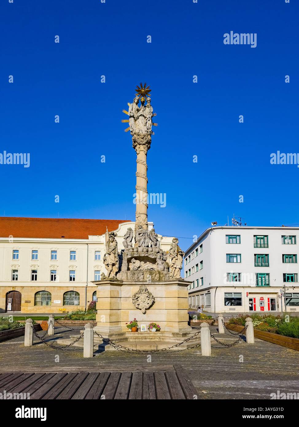 Die dreifaltigkeitssäule in Trnava, Slowakei. BILD Stockfoto