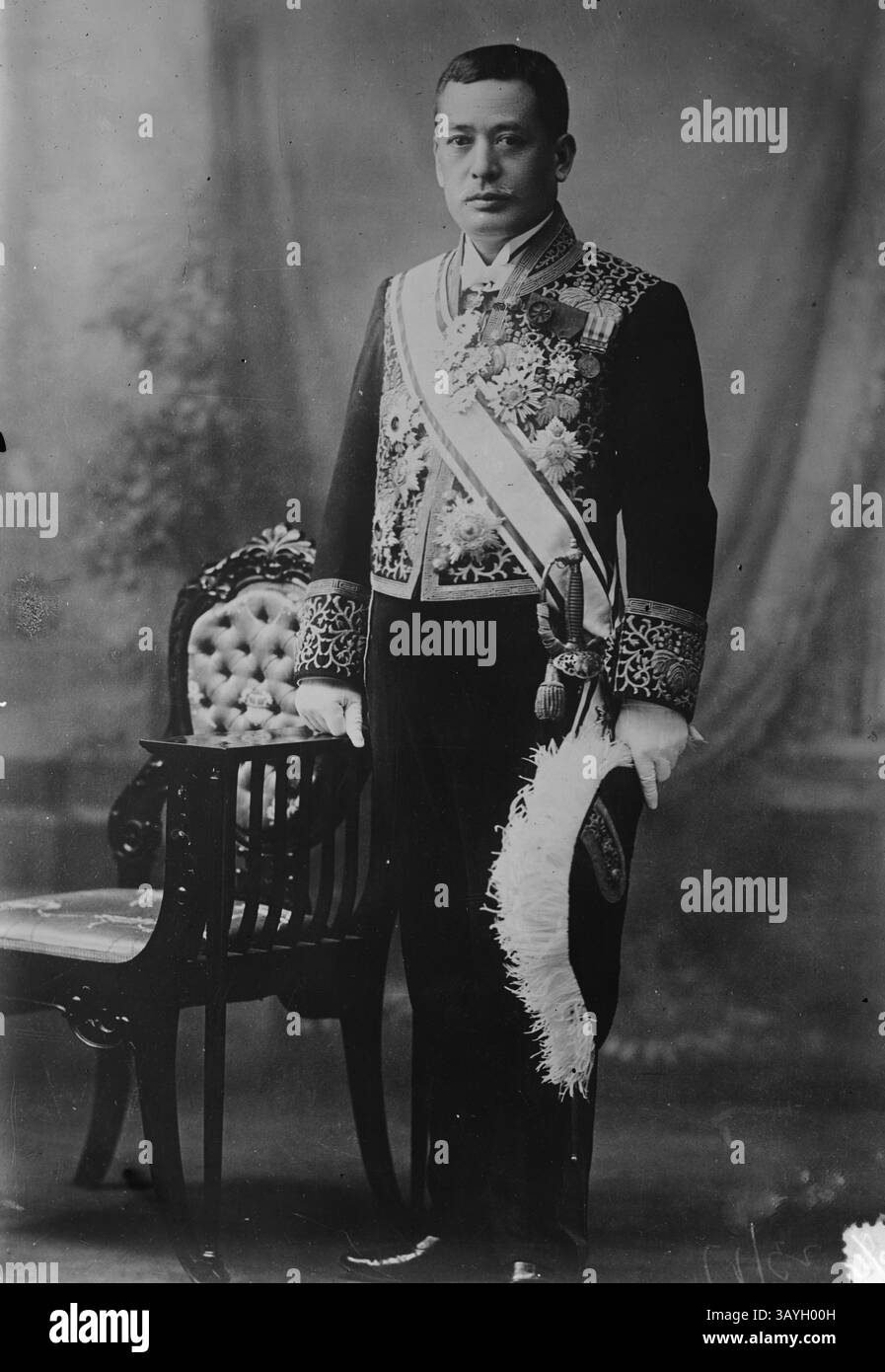 1915: Viscount ISHII KIKUJIRO (1866–1945) war ein japanischer Diplomat und Kabinettsminister in Meiji, Taisho und der frühen Showa-Zeit. Zwischen 1915 und 1916 war er Minister für auswärtige Angelegenheiten des japanischen Reiches. (Credit Image: © BuyEnlarge/ZUMAPRESS.com) Stockfoto