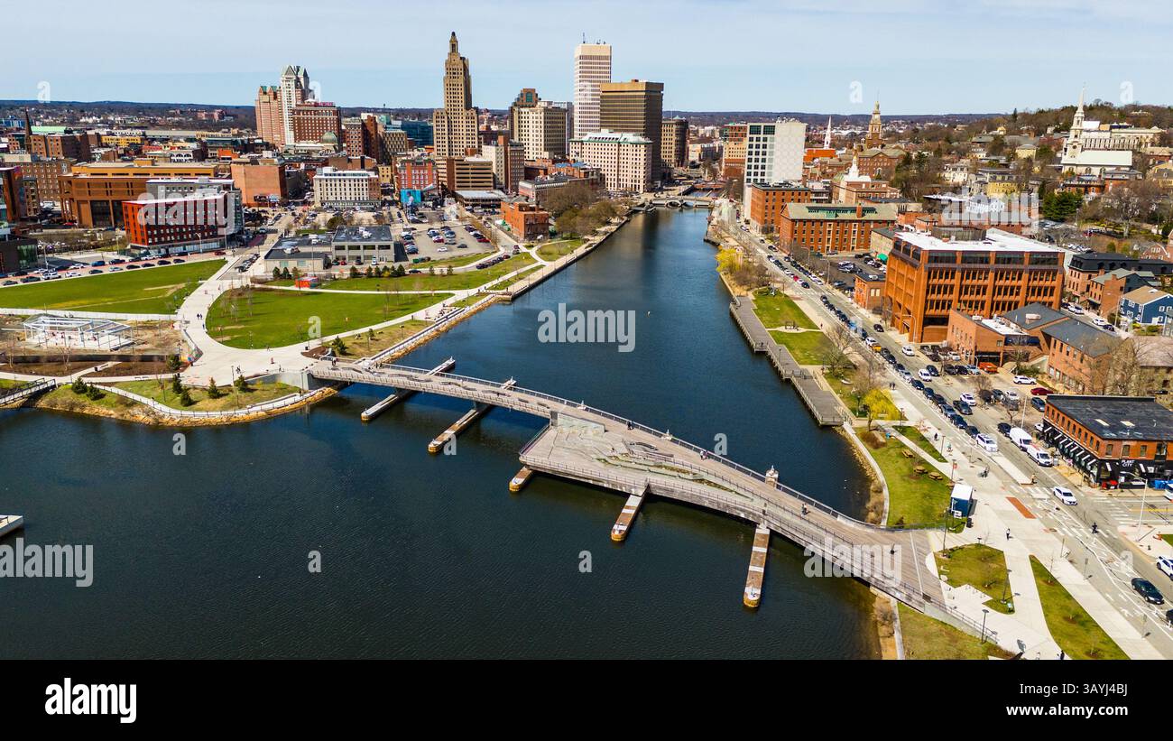 Providence City Bridge, Downtown, Providence, Rhode Island, USA Stockfoto