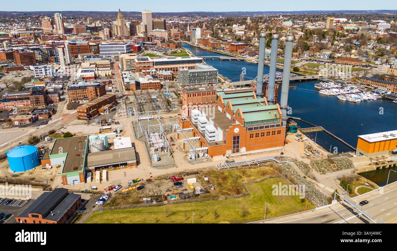 Dominion Energy Manchester Street Station, Gaskraftwerk, Providence, Rhode Island, USA Stockfoto