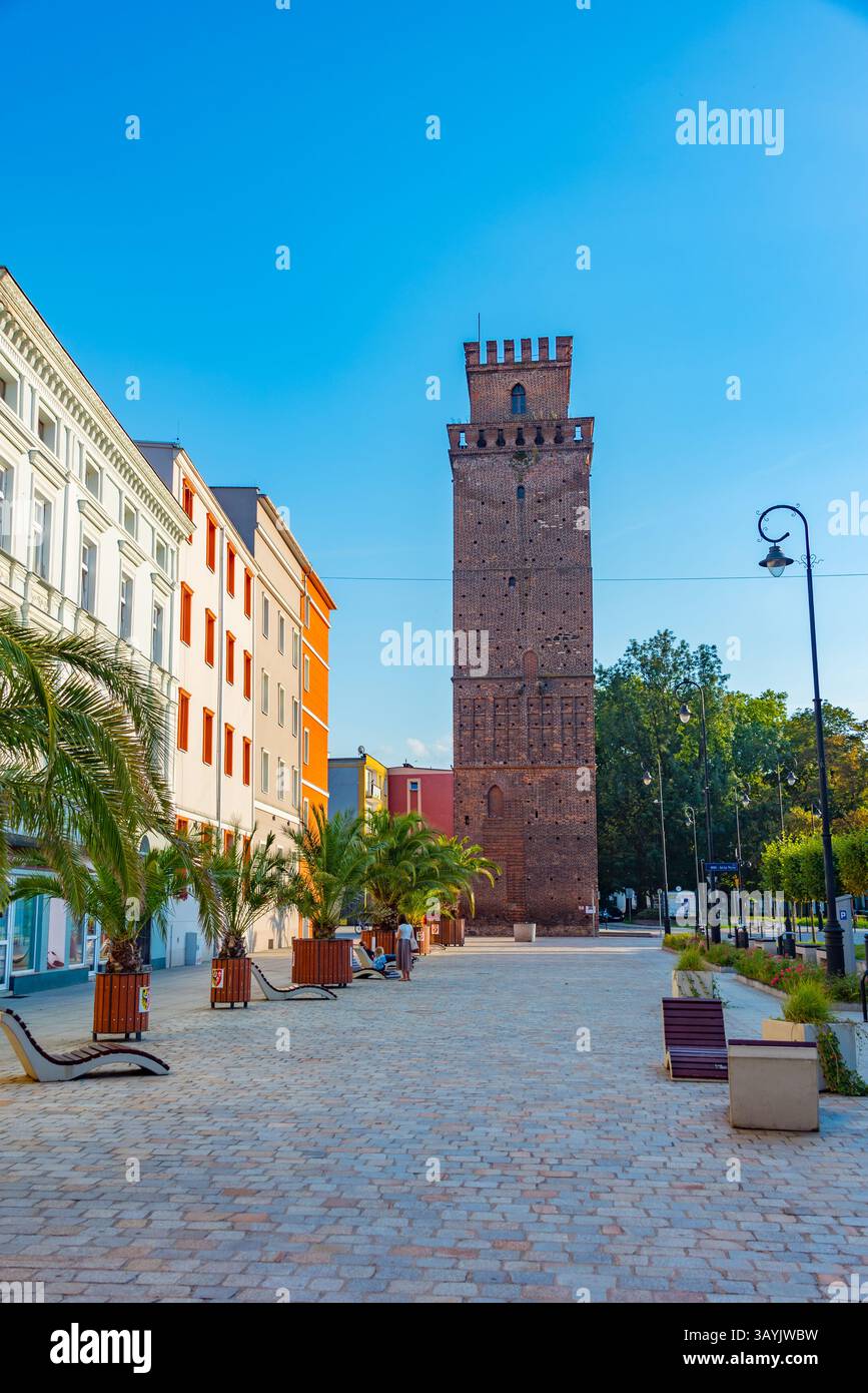 Der Ziebicka Torturm in Nysa, Polen. BILD Stockfoto