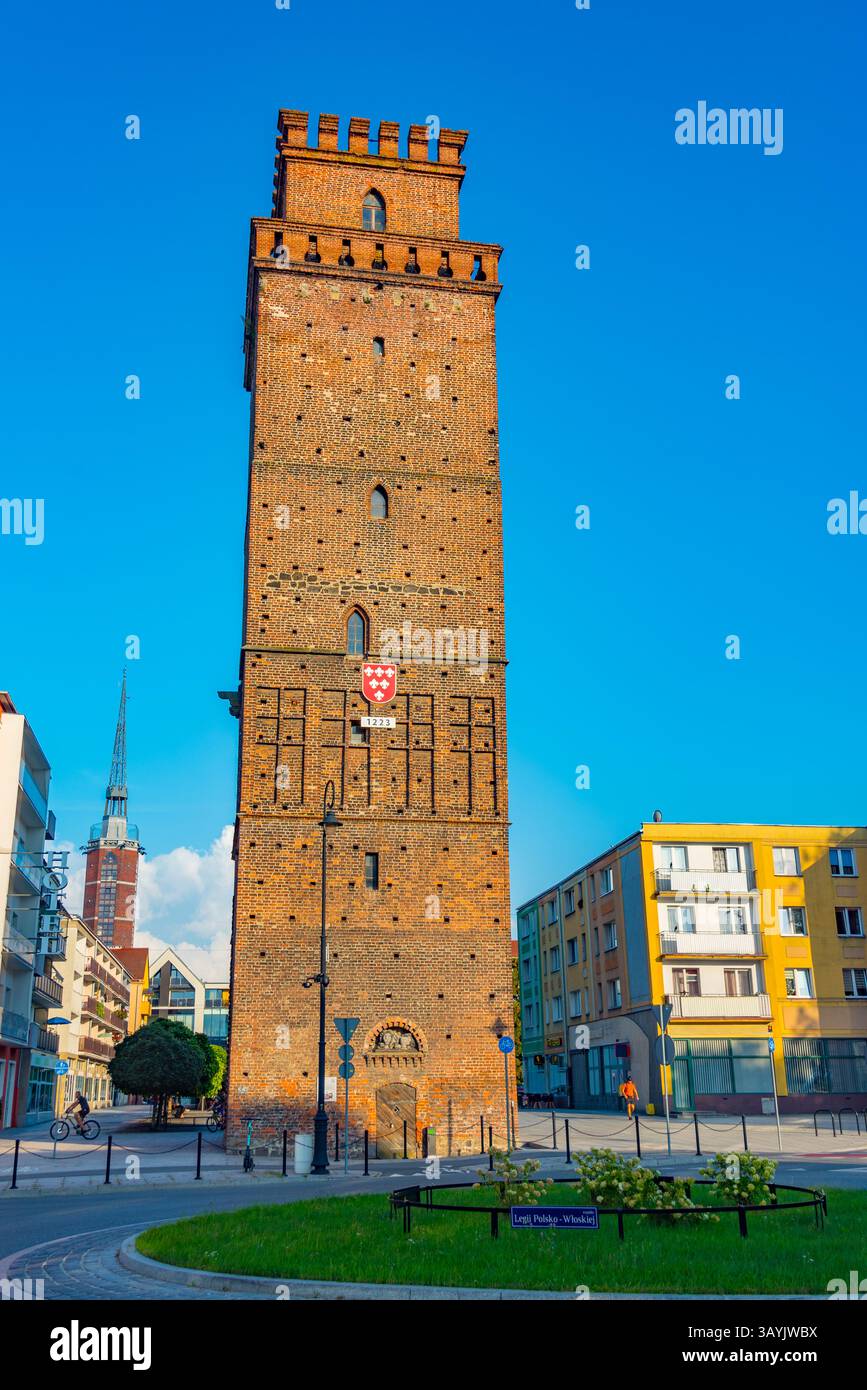Der Ziebicka Torturm in Nysa, Polen. BILD Stockfoto