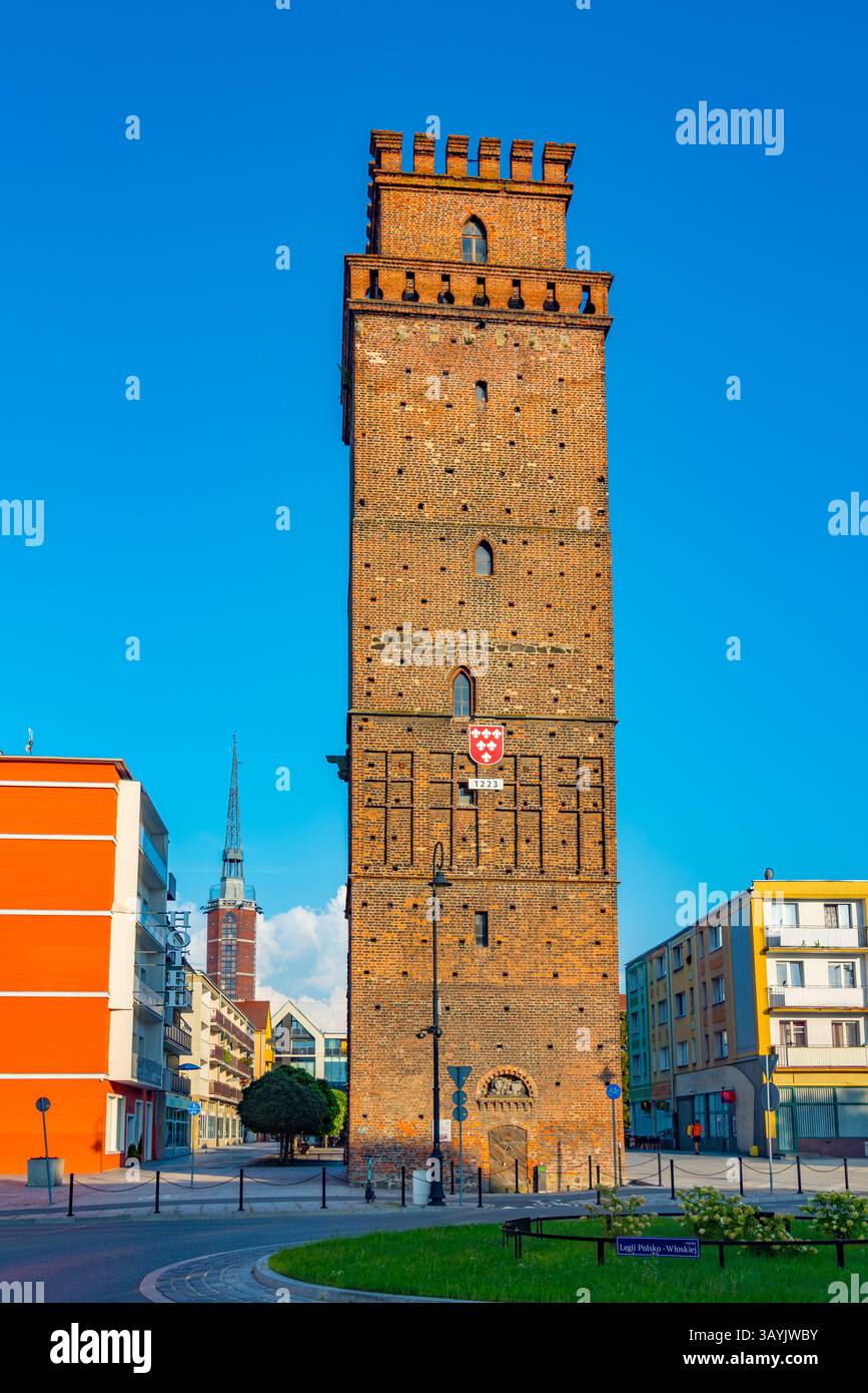 Der Ziebicka Torturm in Nysa, Polen. BILD Stockfoto